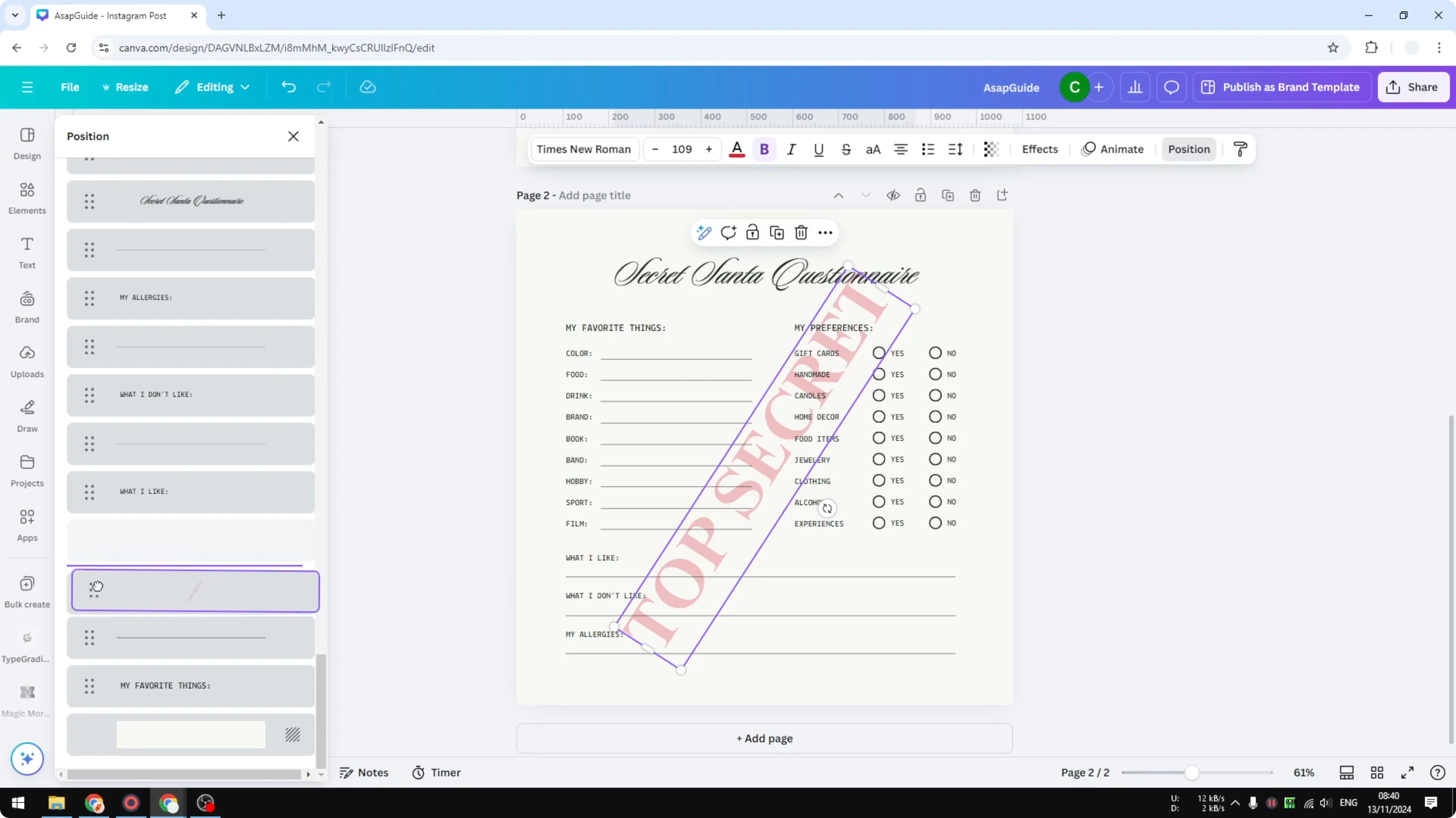 Screenshot from How to Create a Watermark in Canva at 147s