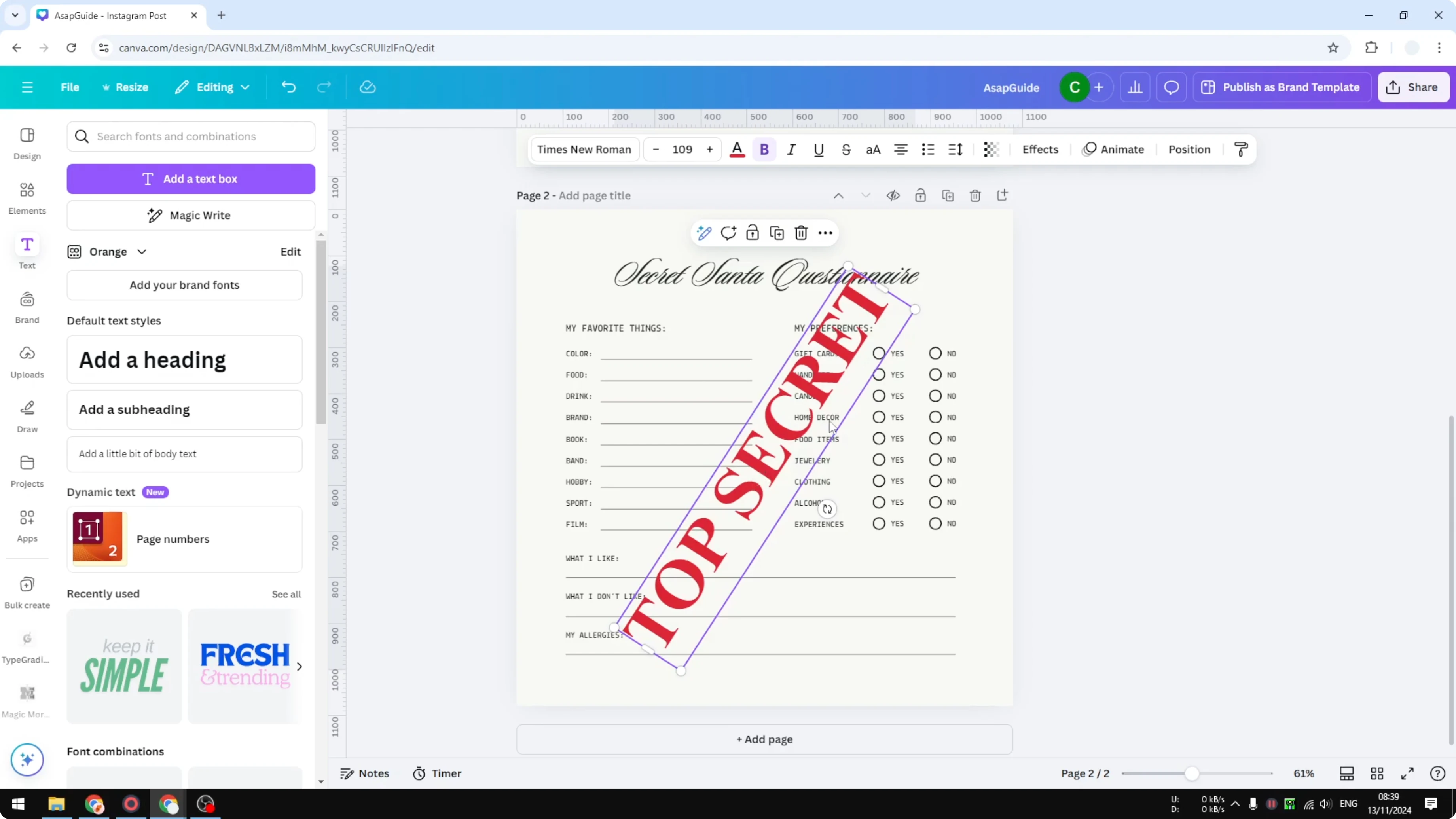 Screenshot from How to Create a Watermark in Canva at 97s
