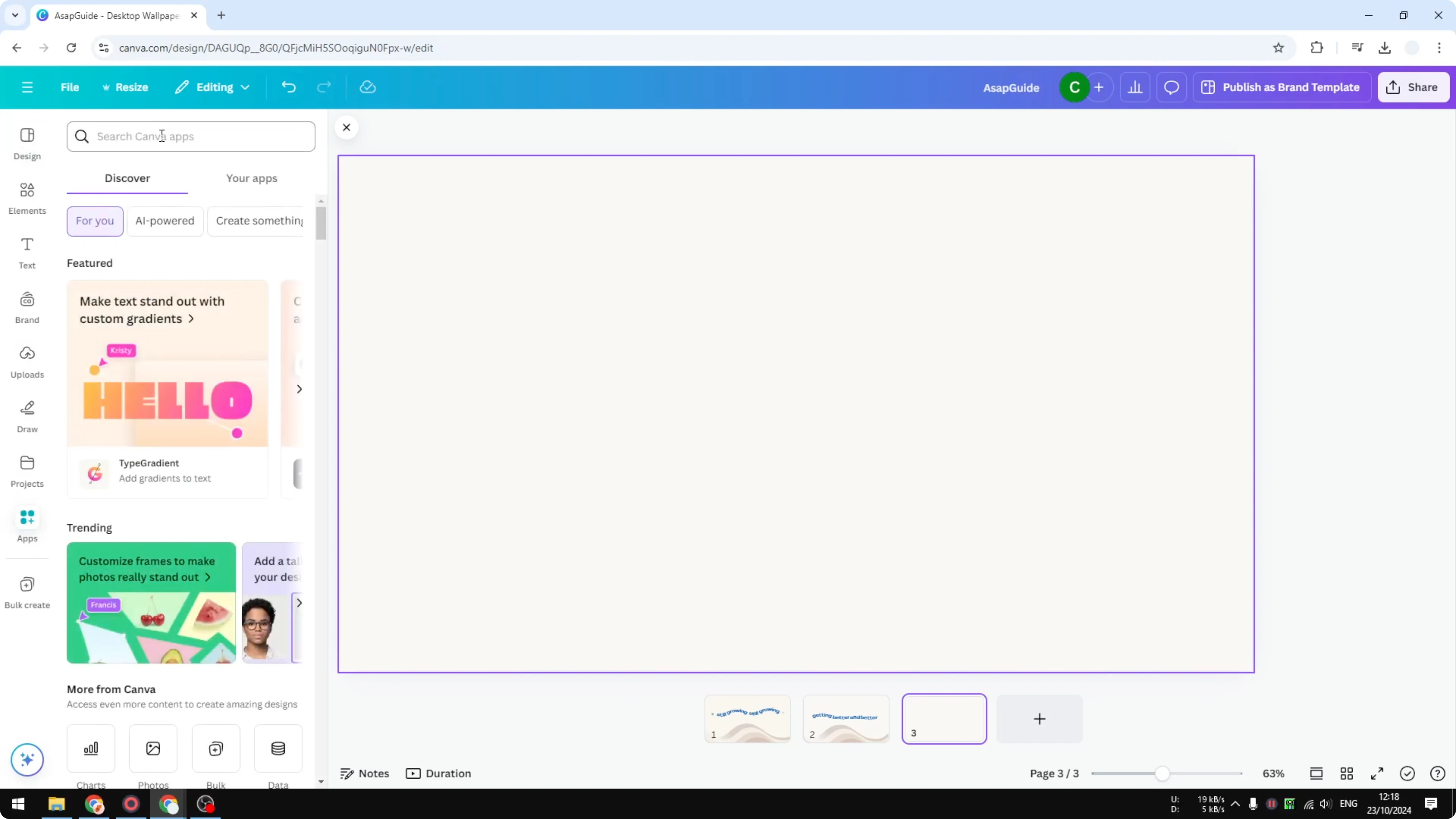 Screenshot from How to Create Wavy Text in Canva at 160s