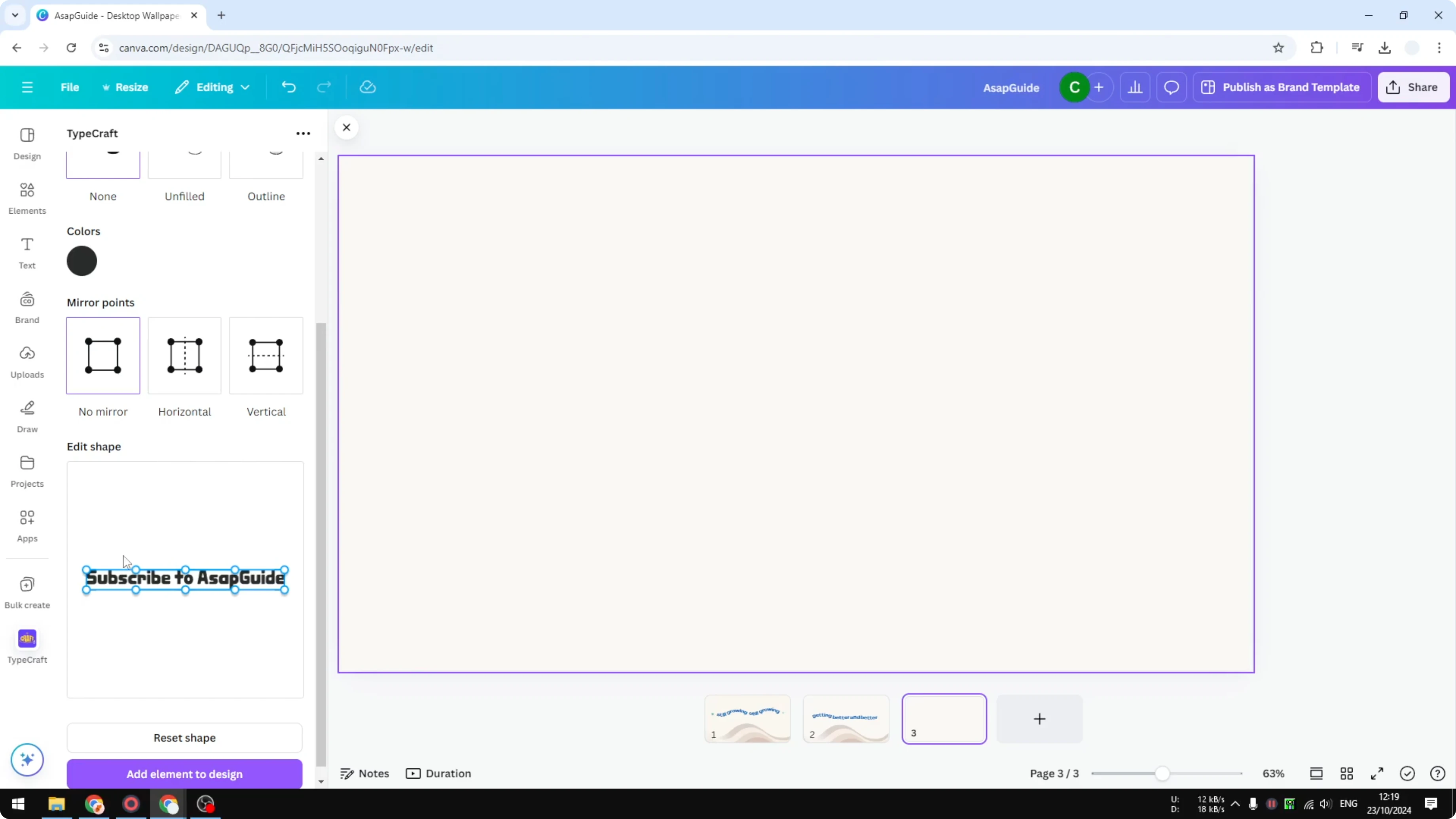 Screenshot from How to Create Wavy Text in Canva at 210s