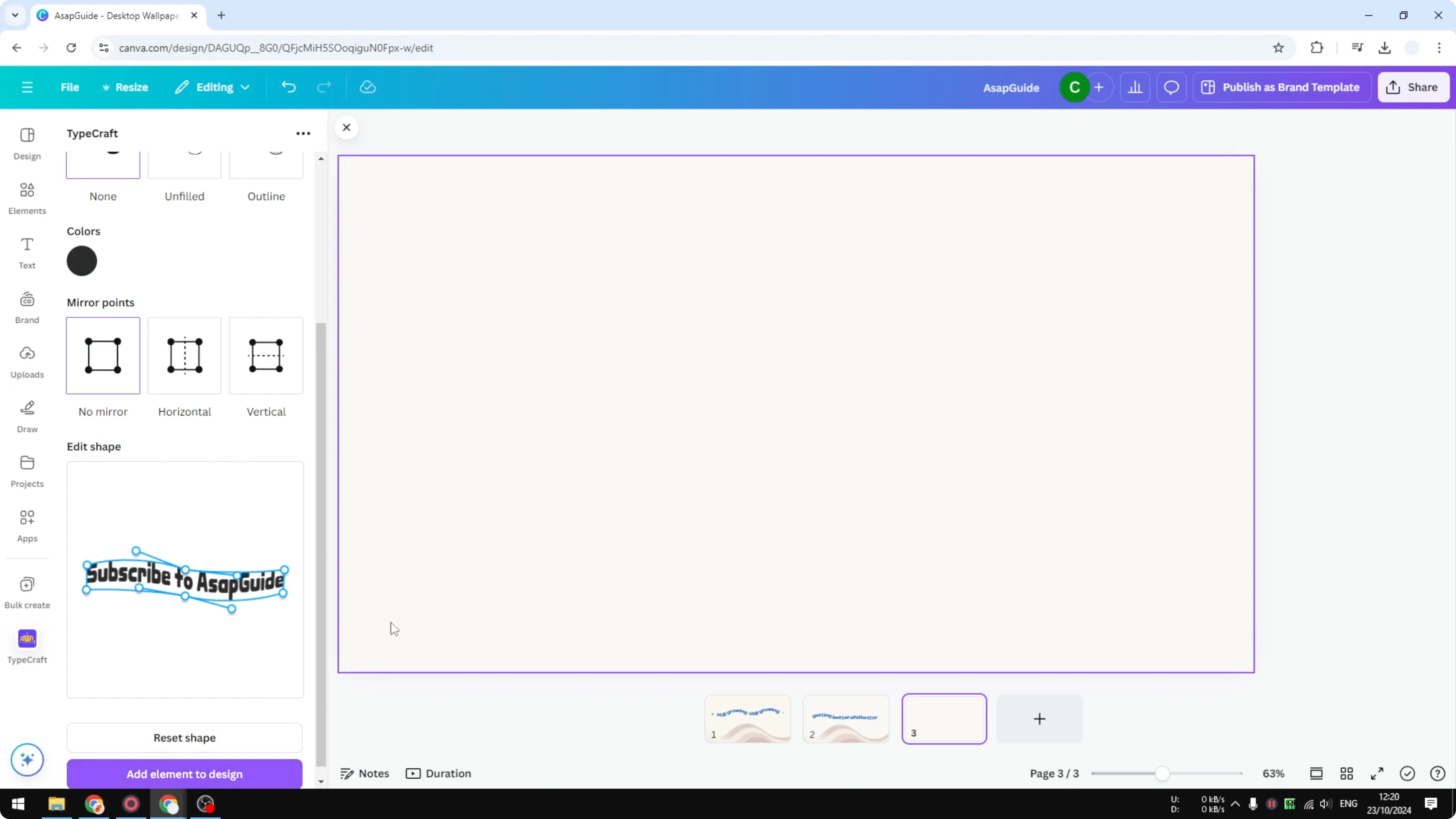 Screenshot from How to Create Wavy Text in Canva at 252s