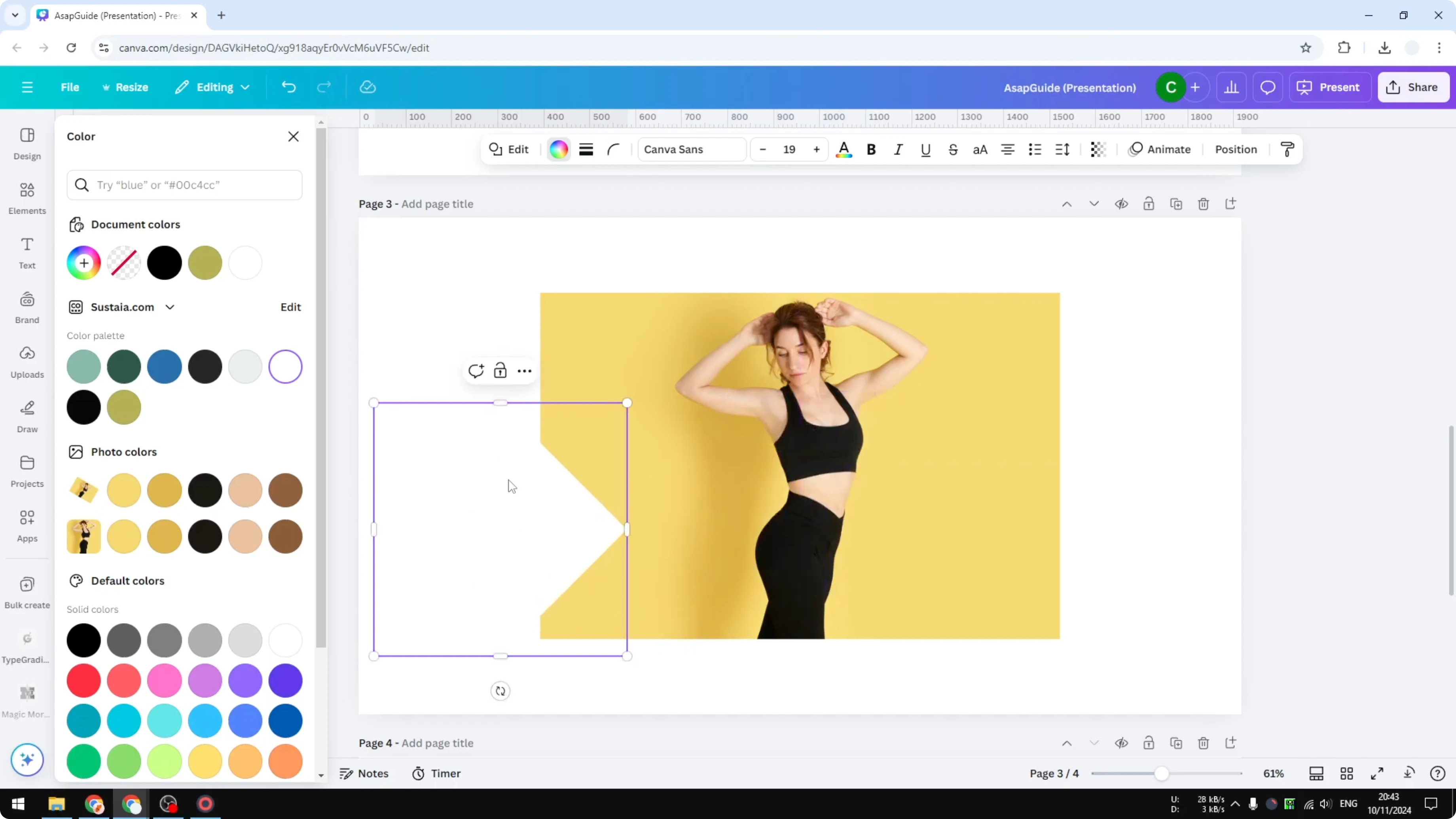 Screenshot from How to Crop Image Diagonally in Canva at 169s