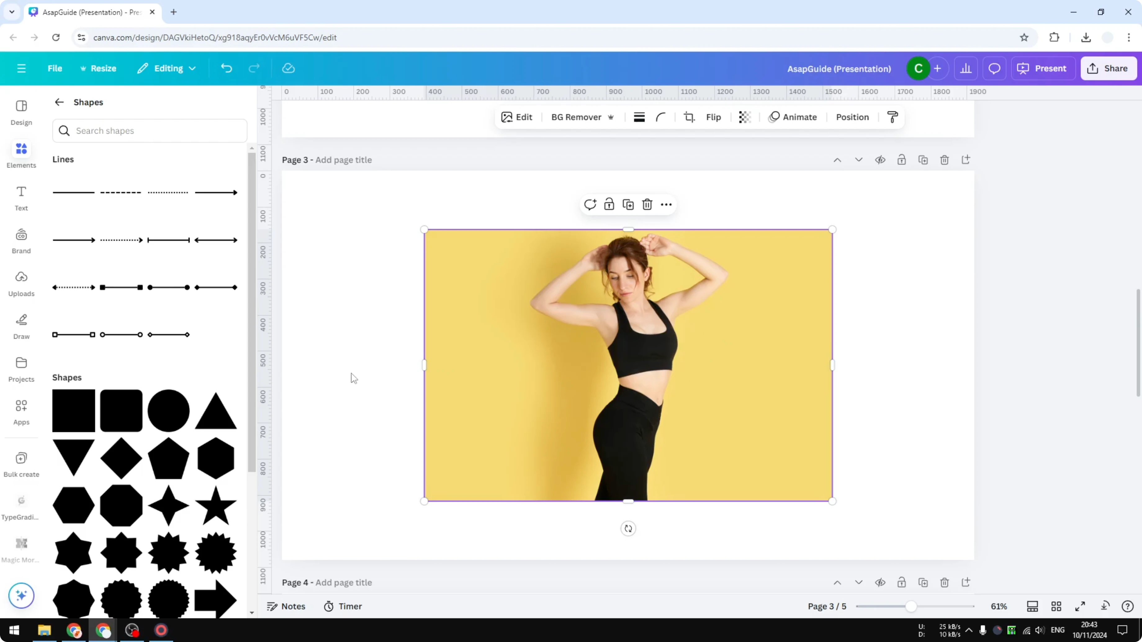 Screenshot from How to Crop Image Diagonally in Canva at 209s