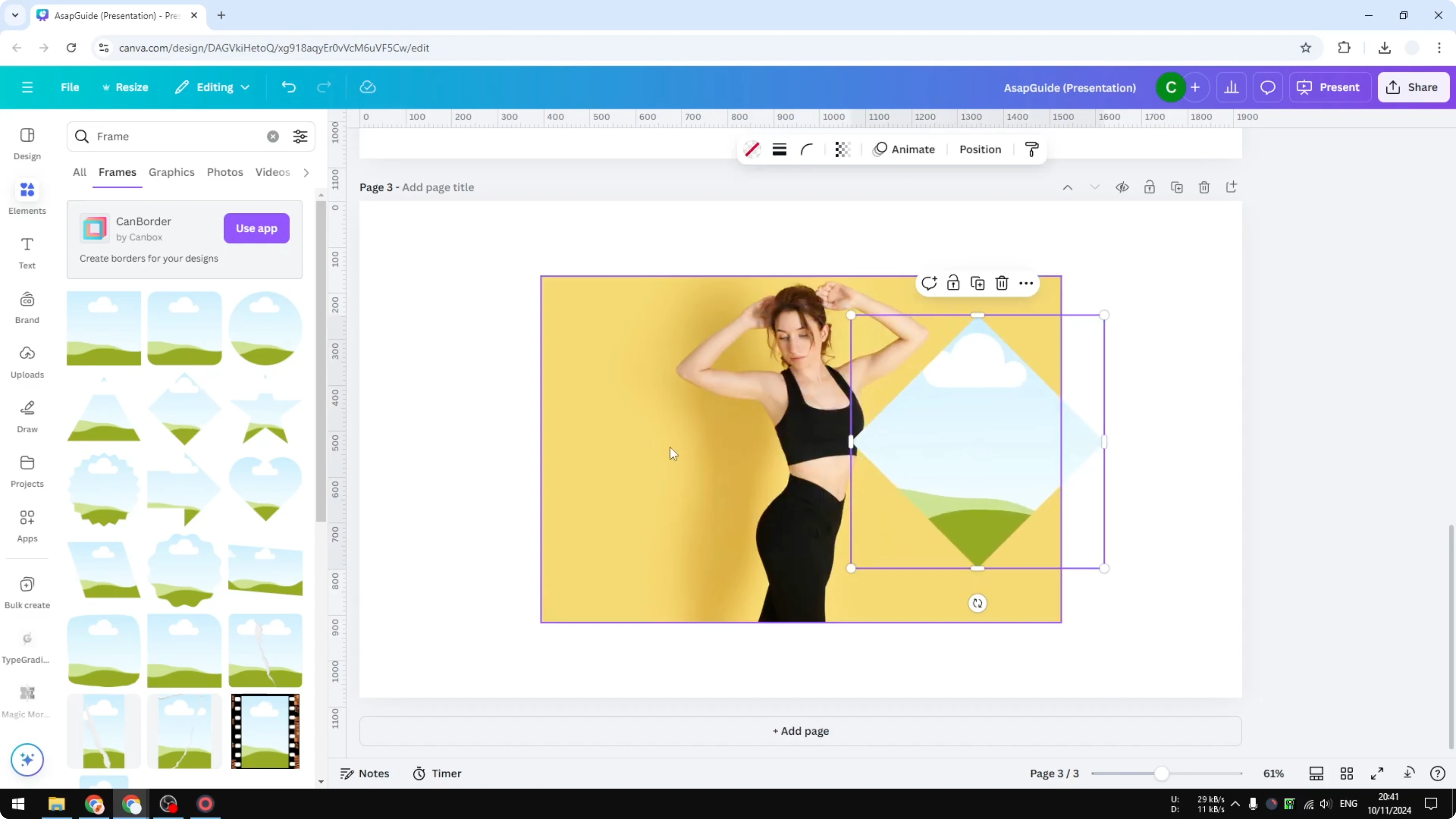 Screenshot from How to Crop Image Diagonally in Canva at 97s
