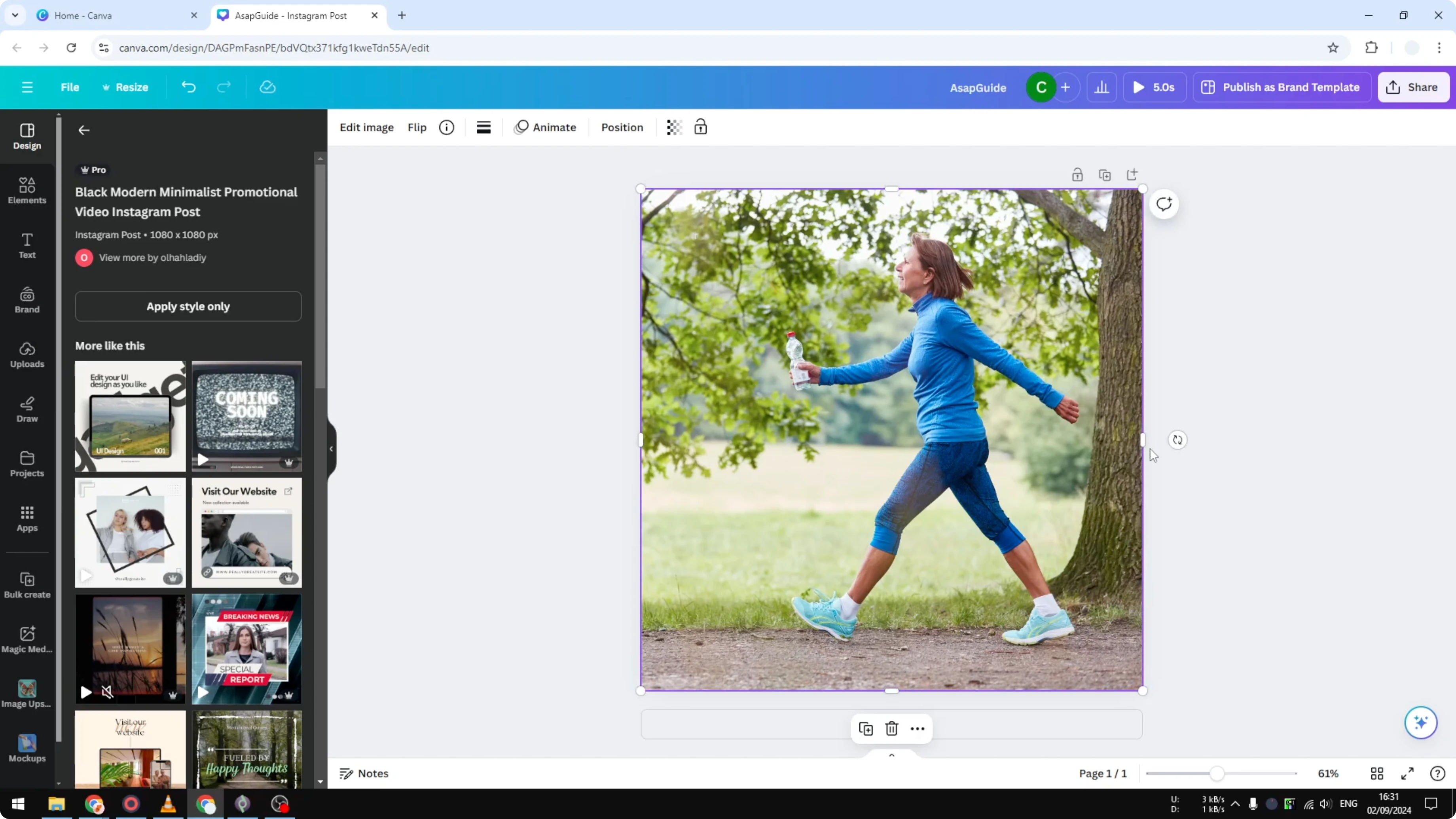 Screenshot from How To Crop a Photo In Canva at 181s
