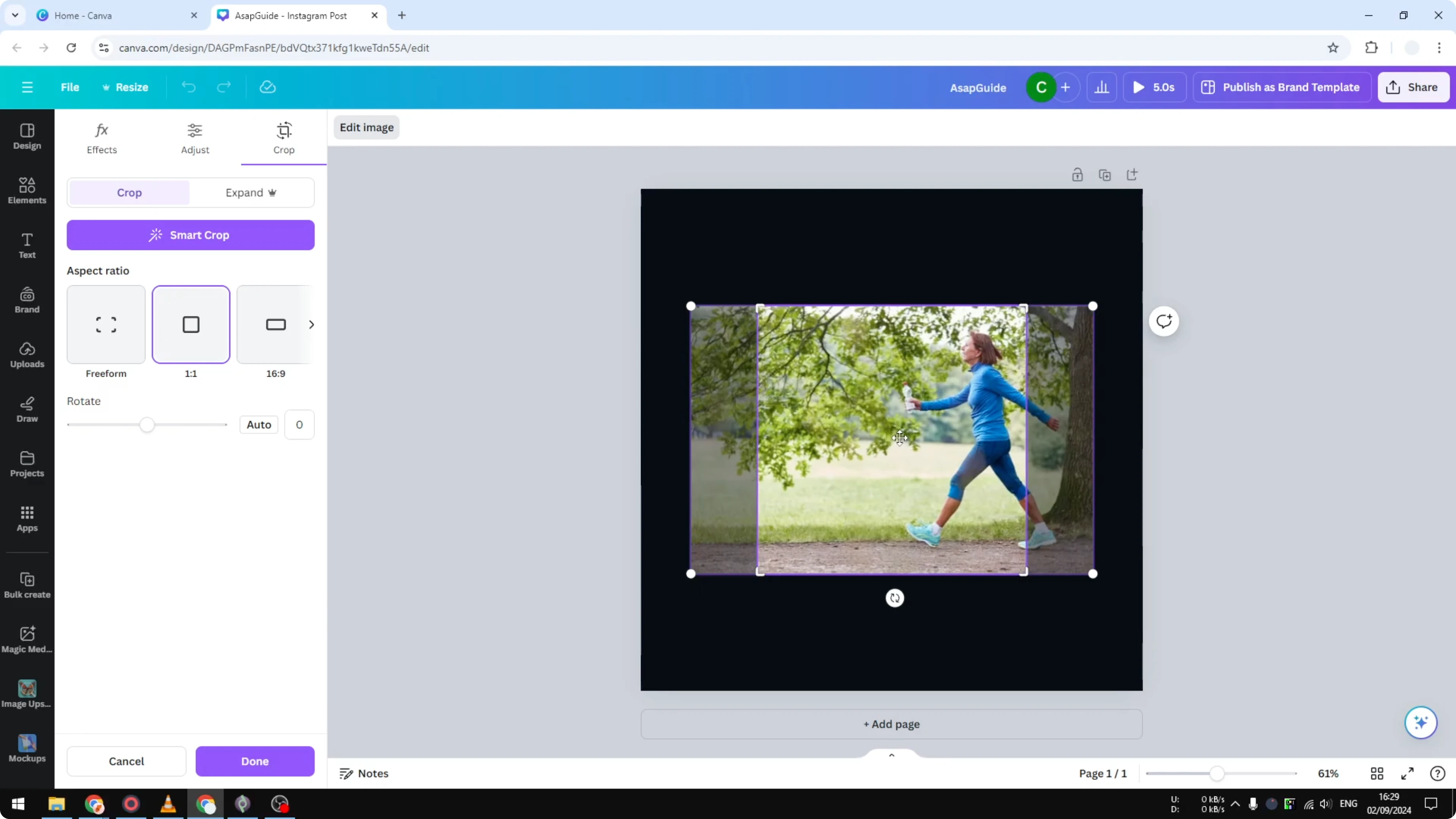 Screenshot from How To Crop a Photo In Canva at 46s