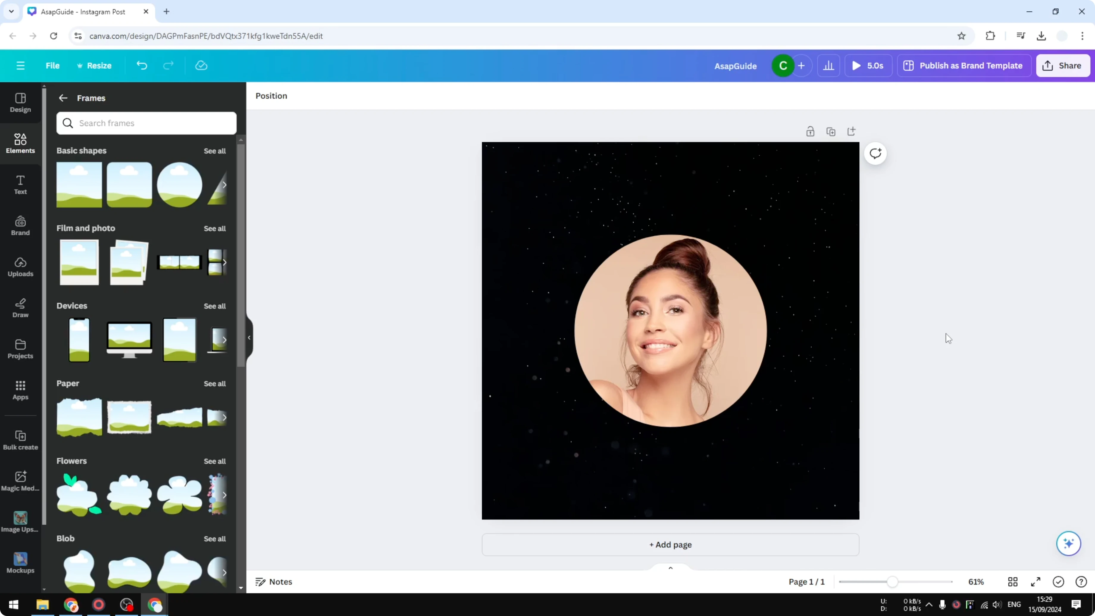Screenshot from How To Crop A Photo Into A CIRCLE In Canva at 123s