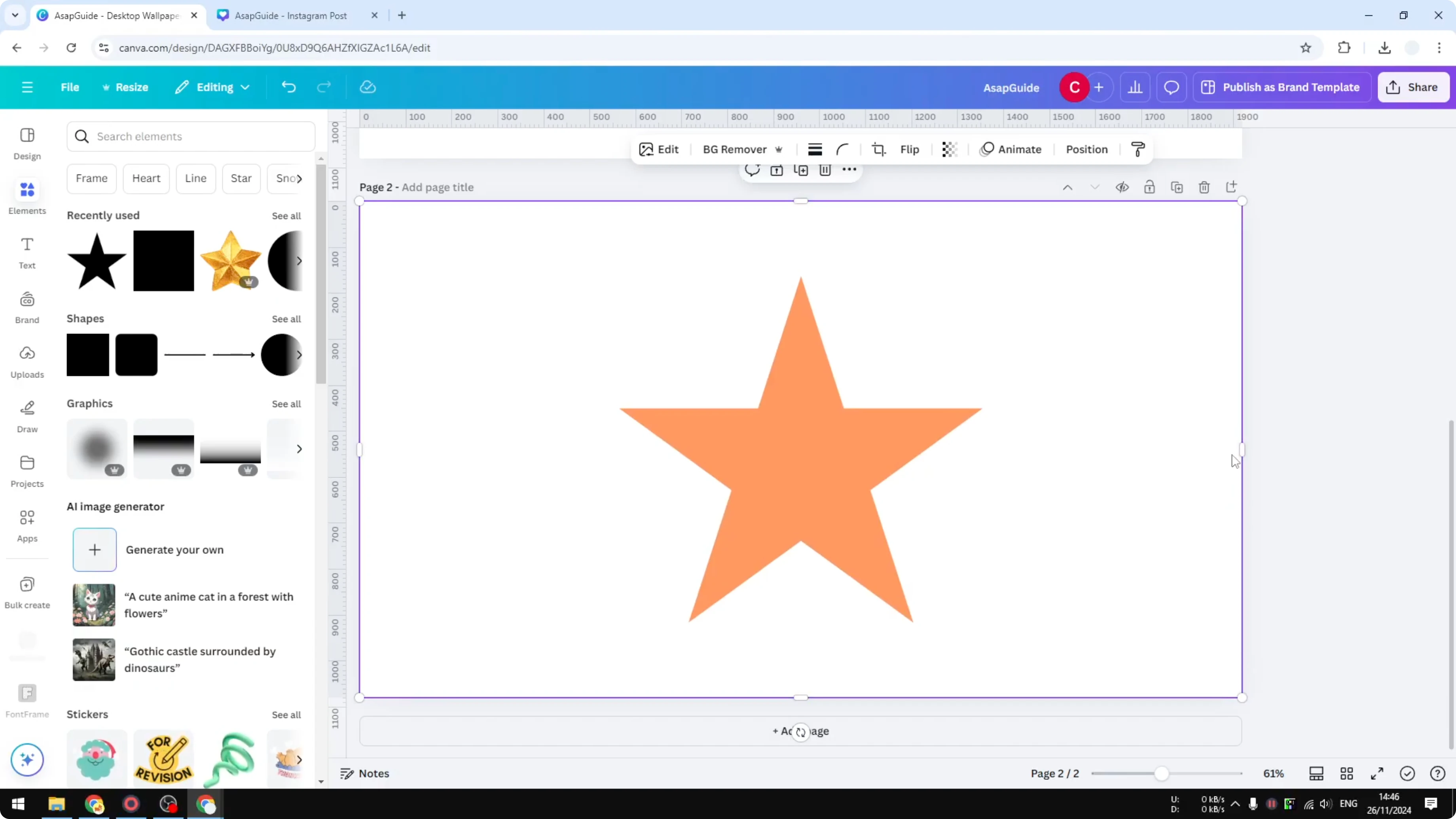 Screenshot from How Do I Crop a Shape in Canva at 124s