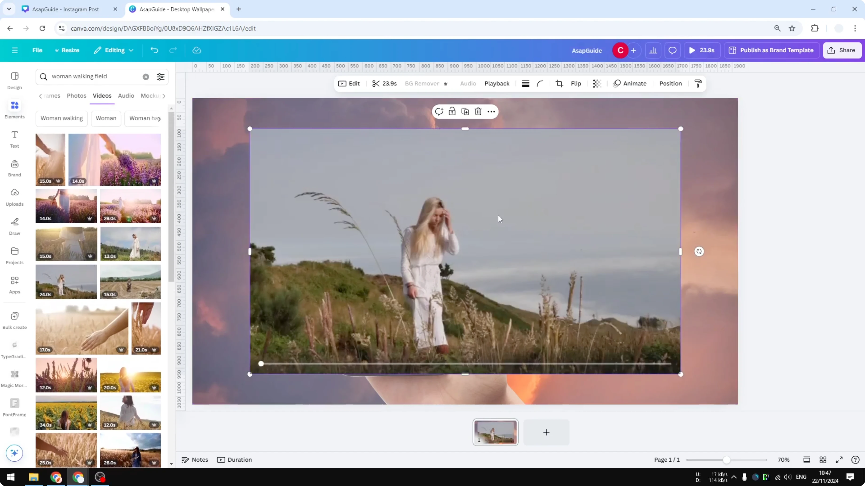Screenshot from How to Crop a Video in Canva at 128s