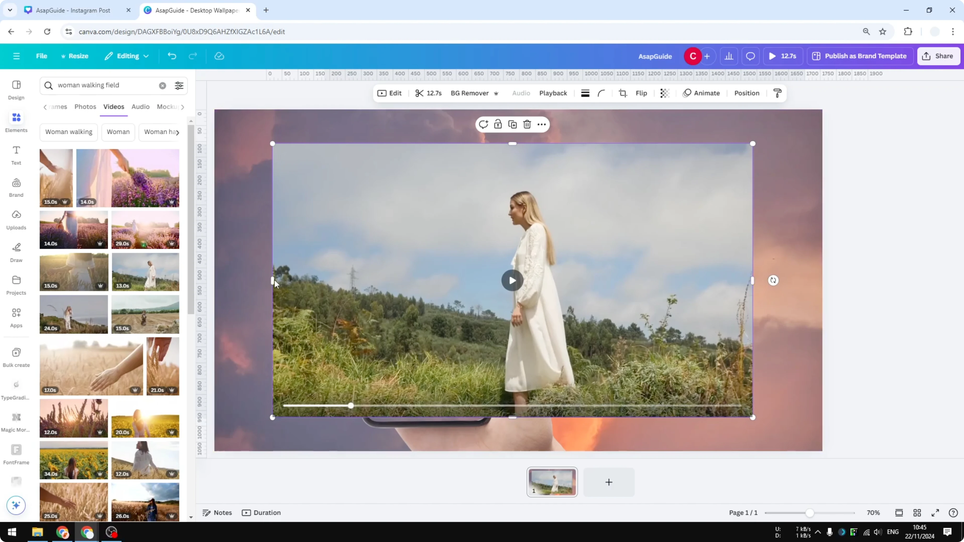 Screenshot from How to Crop a Video in Canva at 31s