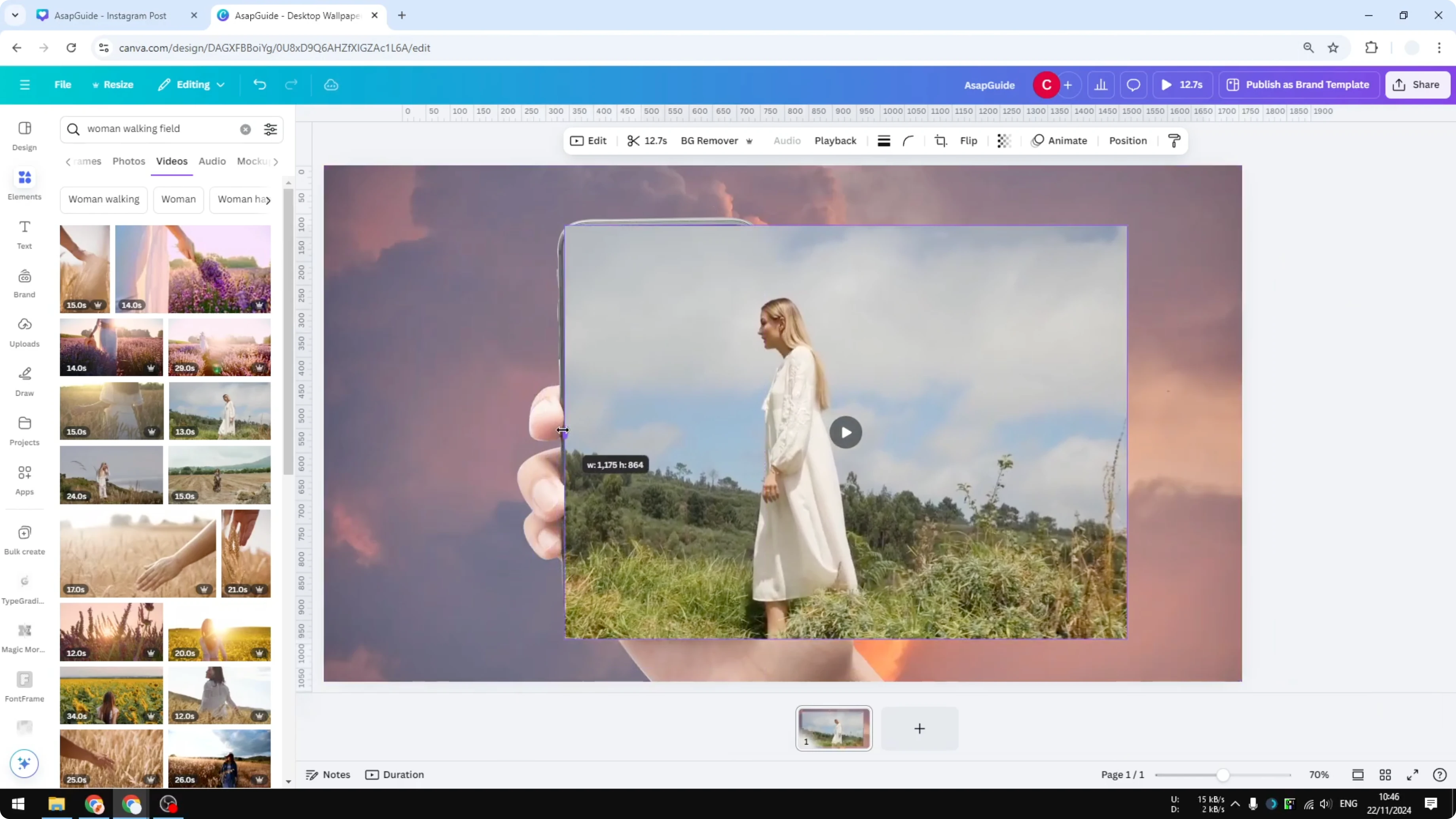 Screenshot from How to Crop a Video in Canva at 49s