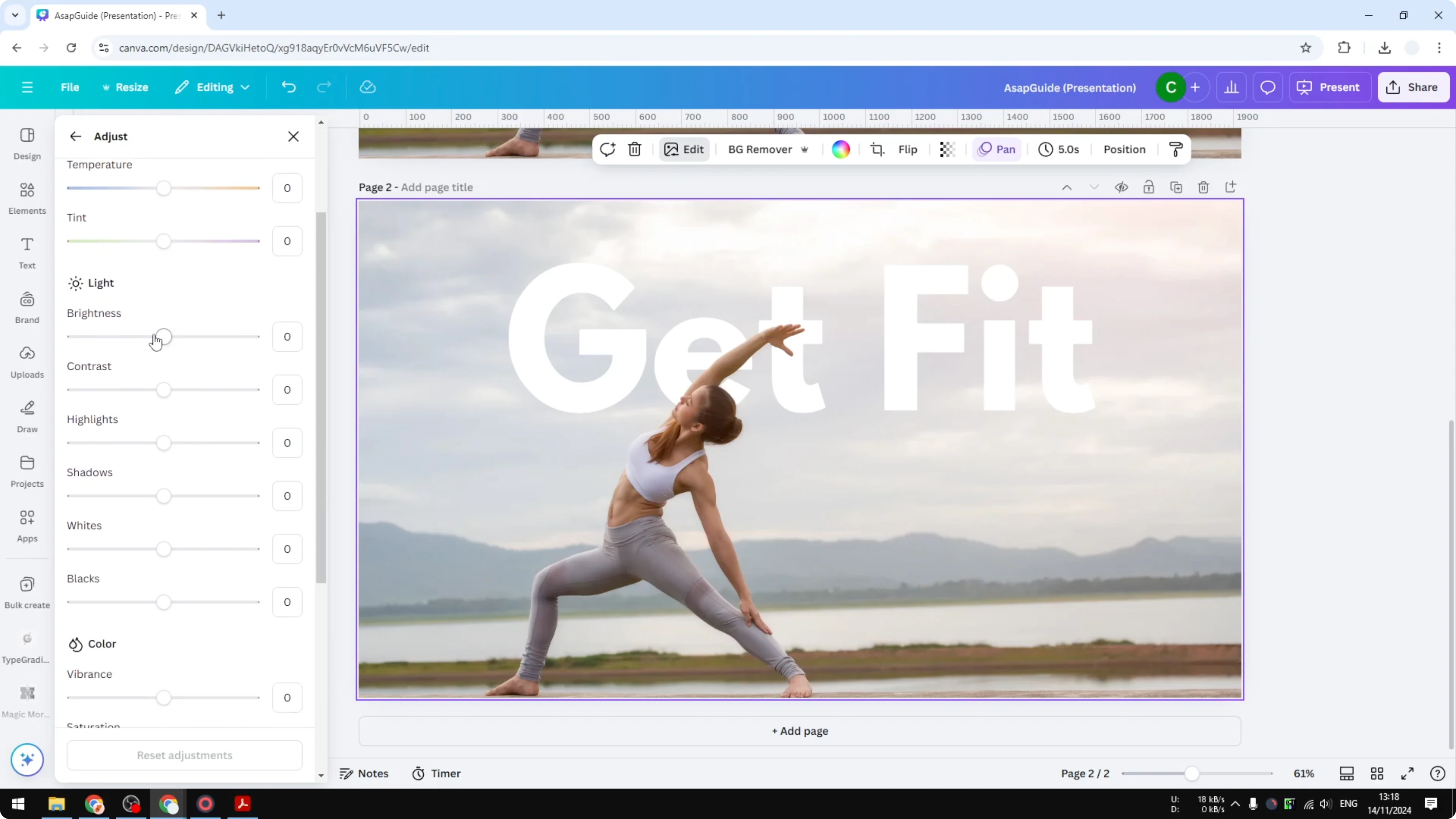 Screenshot from How to Darken Image in Canva at 105s