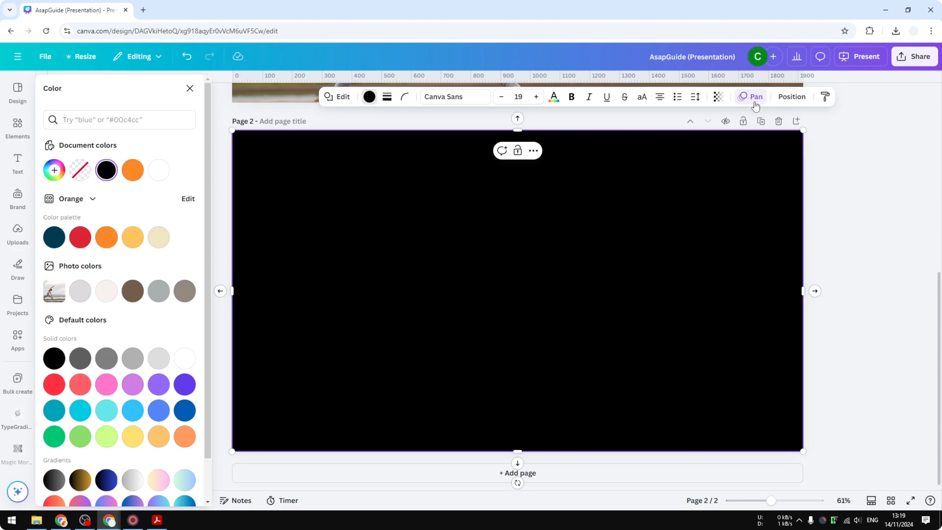 Screenshot from How to Darken Image in Canva at 150s