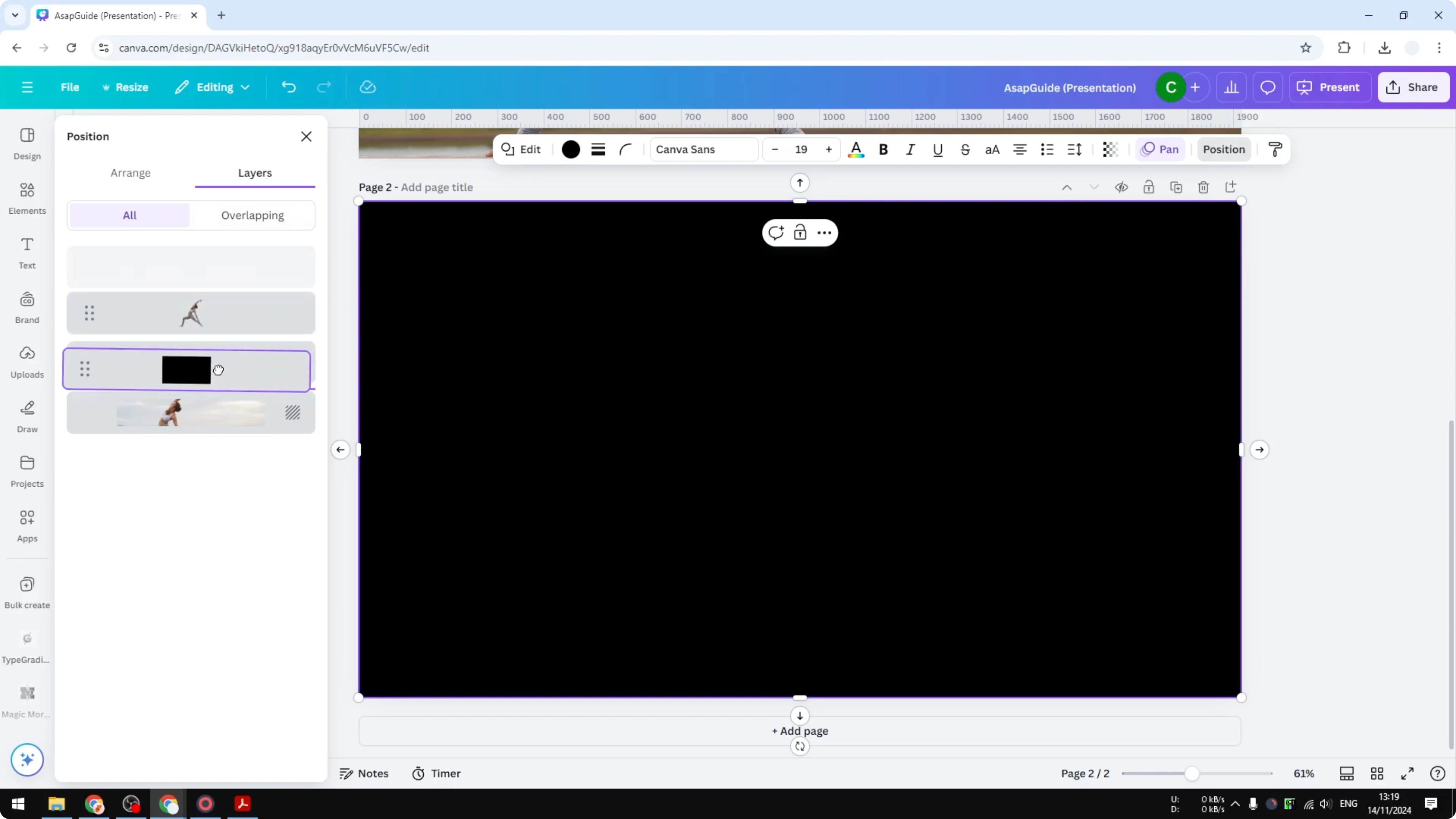 Screenshot from How to Darken Image in Canva at 156s