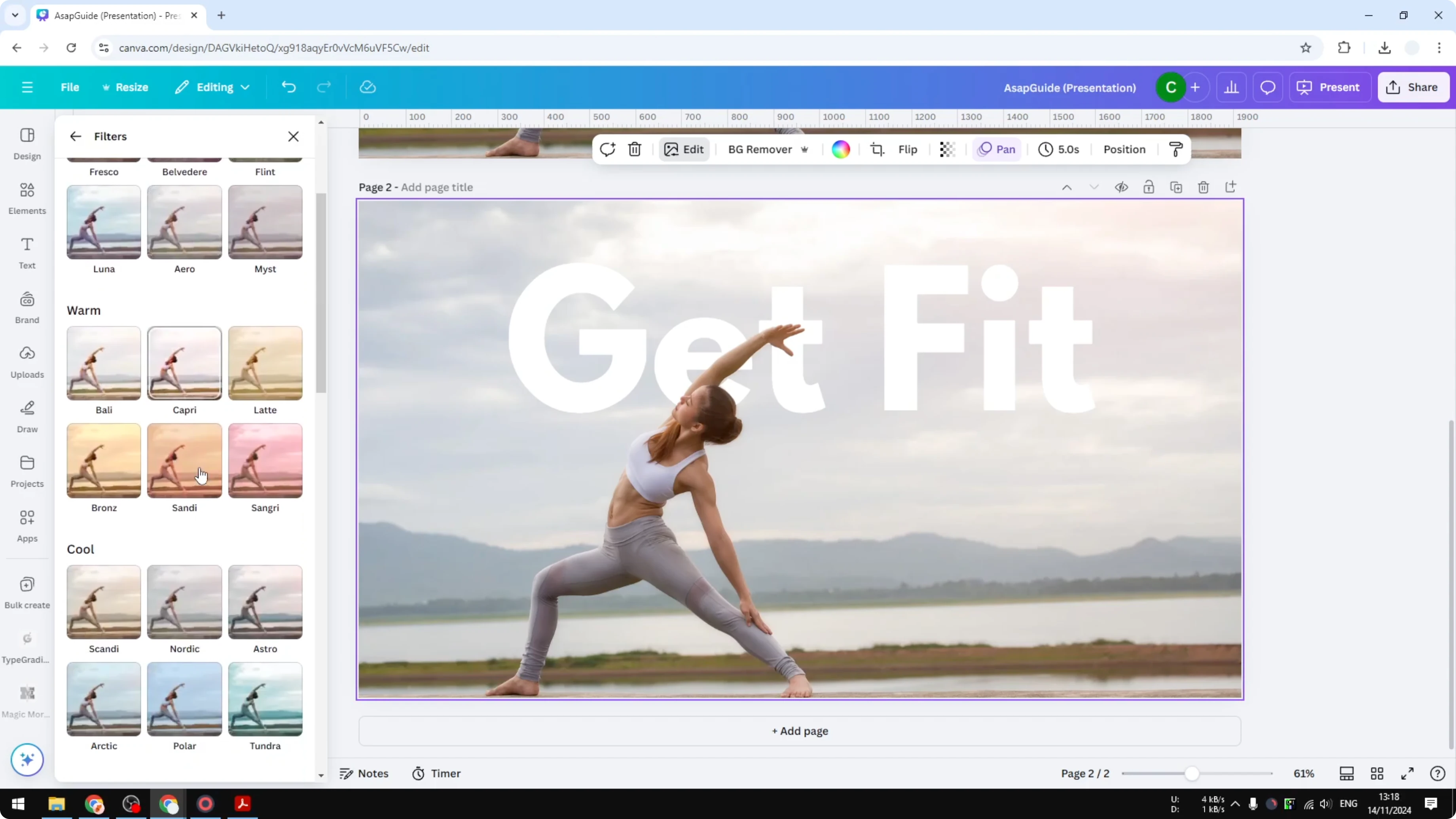 Screenshot from How to Darken Image in Canva at 69s
