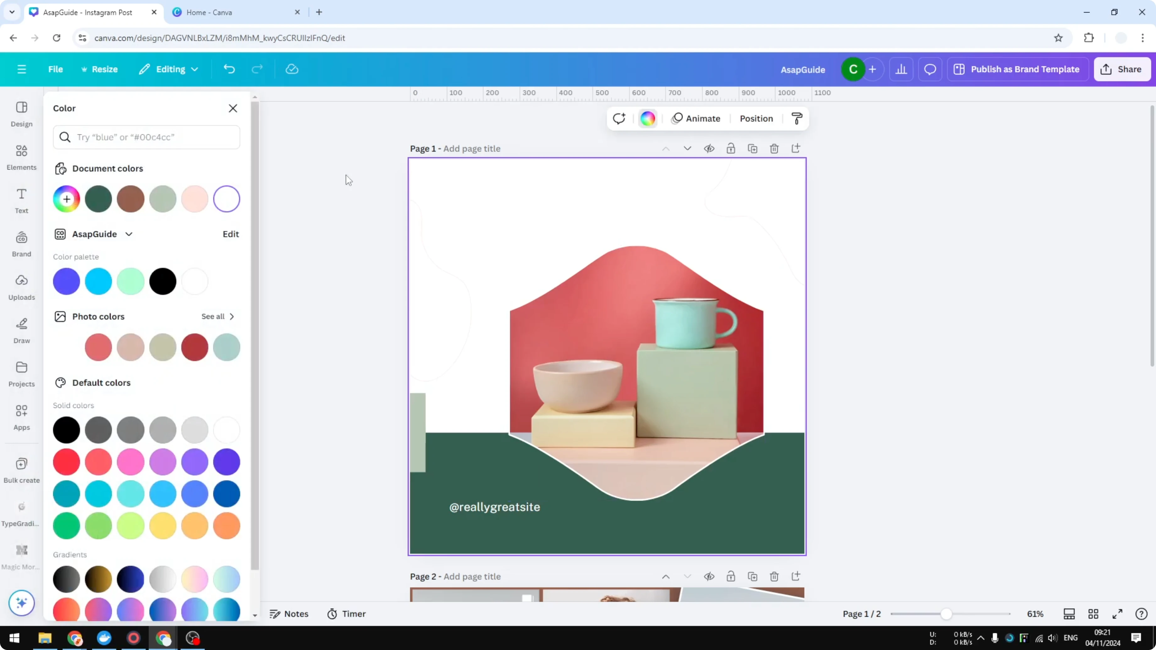 Screenshot from How to Delete Background in Canva at 44s