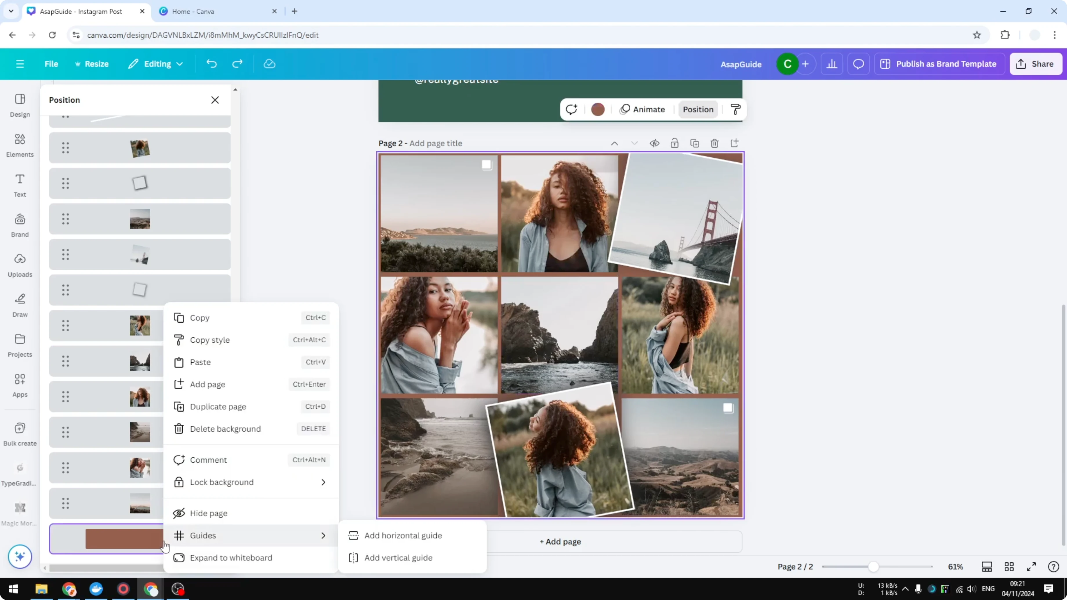 Screenshot from How to Delete Background in Canva at 90s