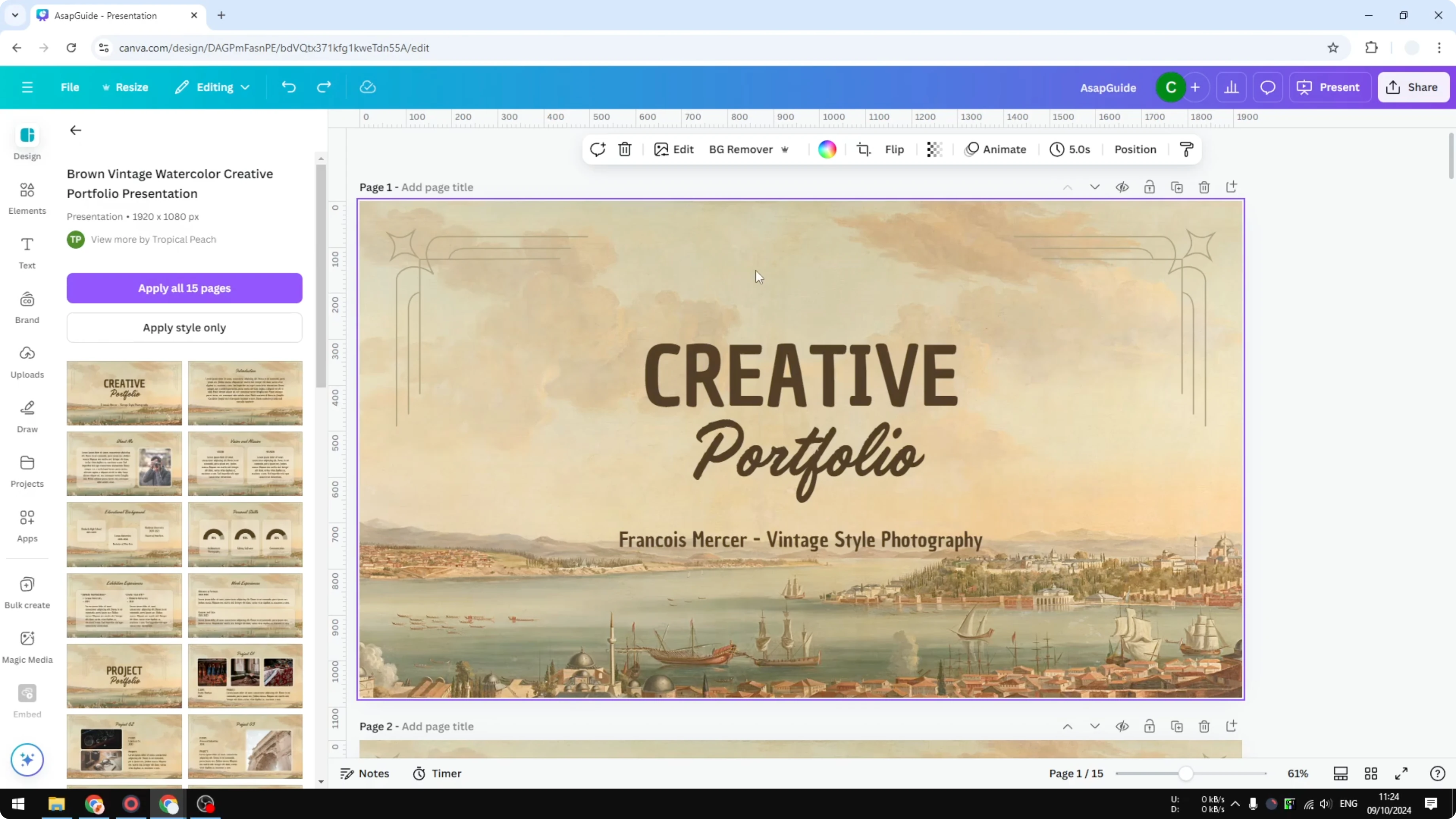 Screenshot from How to Detach Image from Background in Canva at 46s