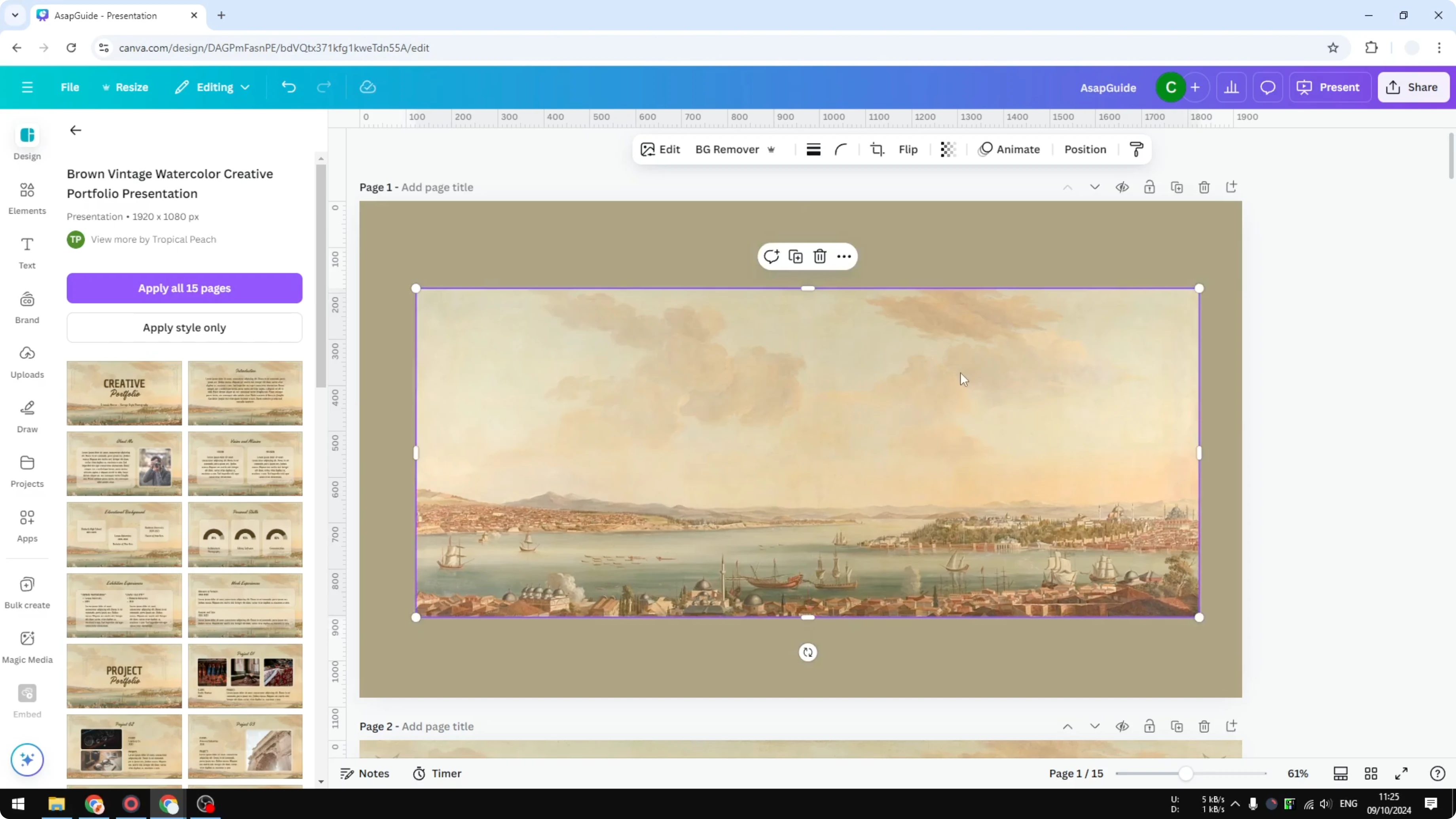 Screenshot from How to Detach Image from Background in Canva at 82s