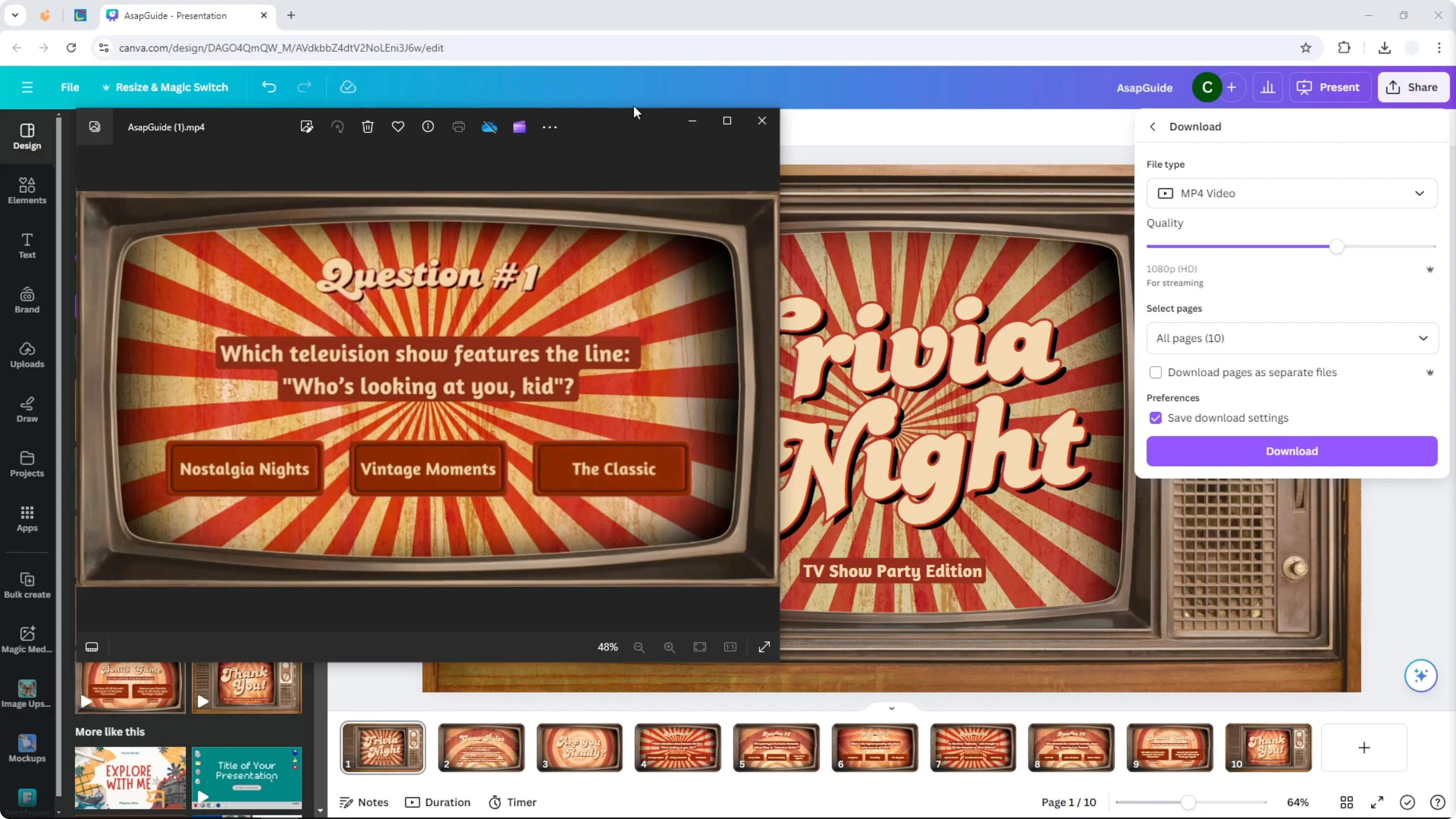 Screenshot from How to Download Canva Presentation with Animation at 122s