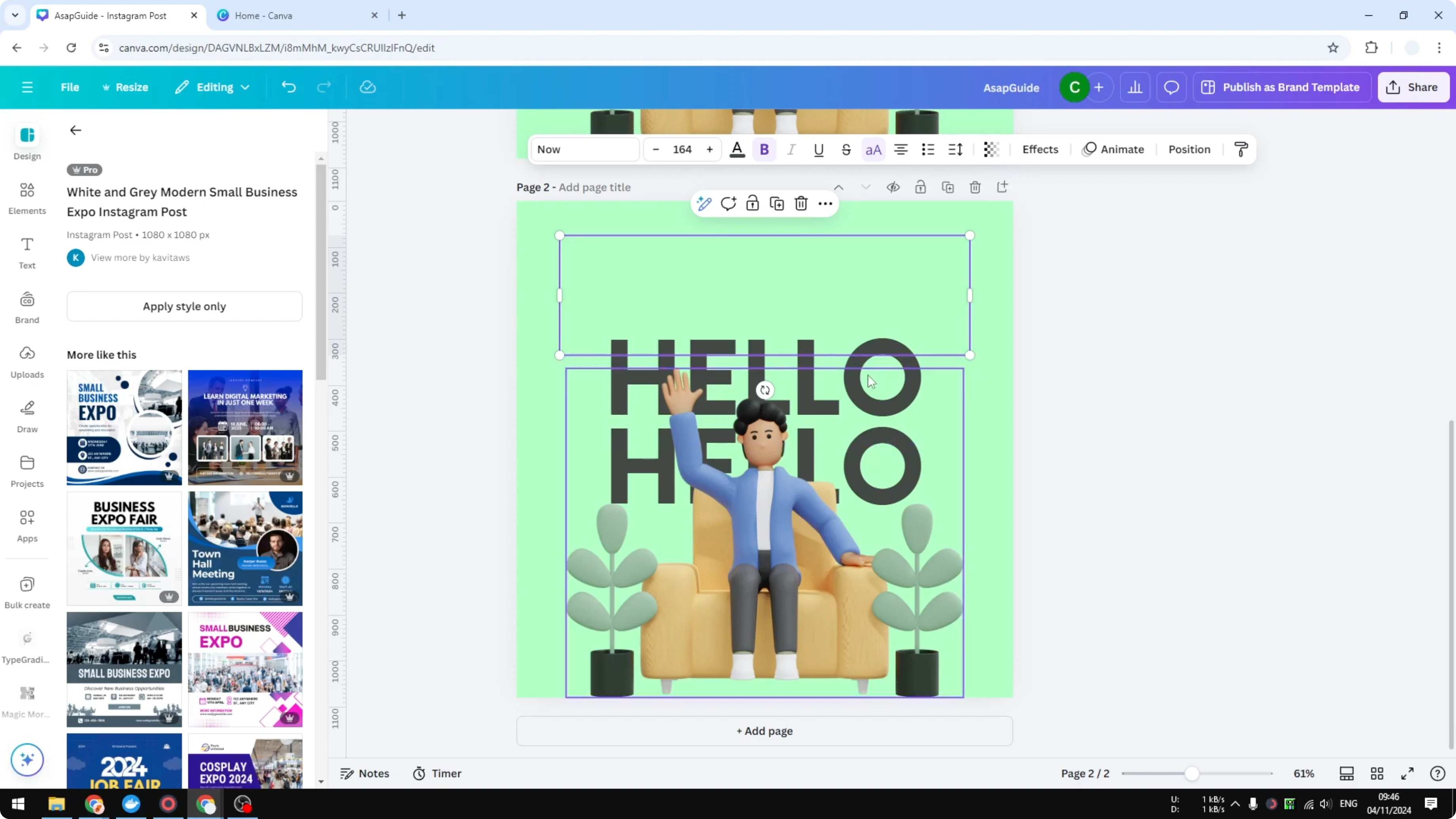 Screenshot from How to Download Individual Canva Elements at 54s