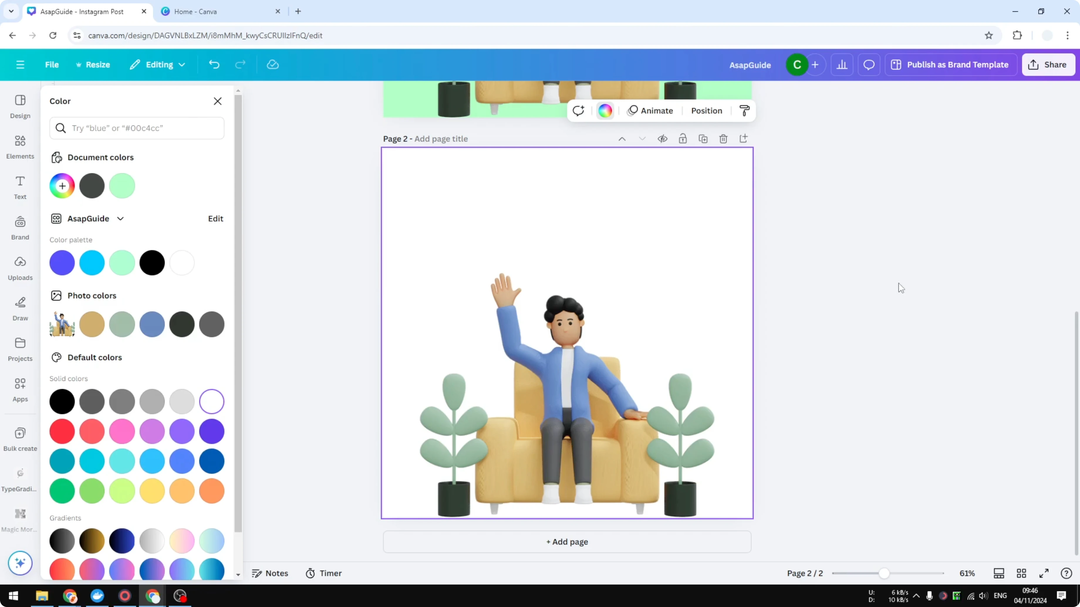 Screenshot from How to Download Individual Canva Elements at 83s