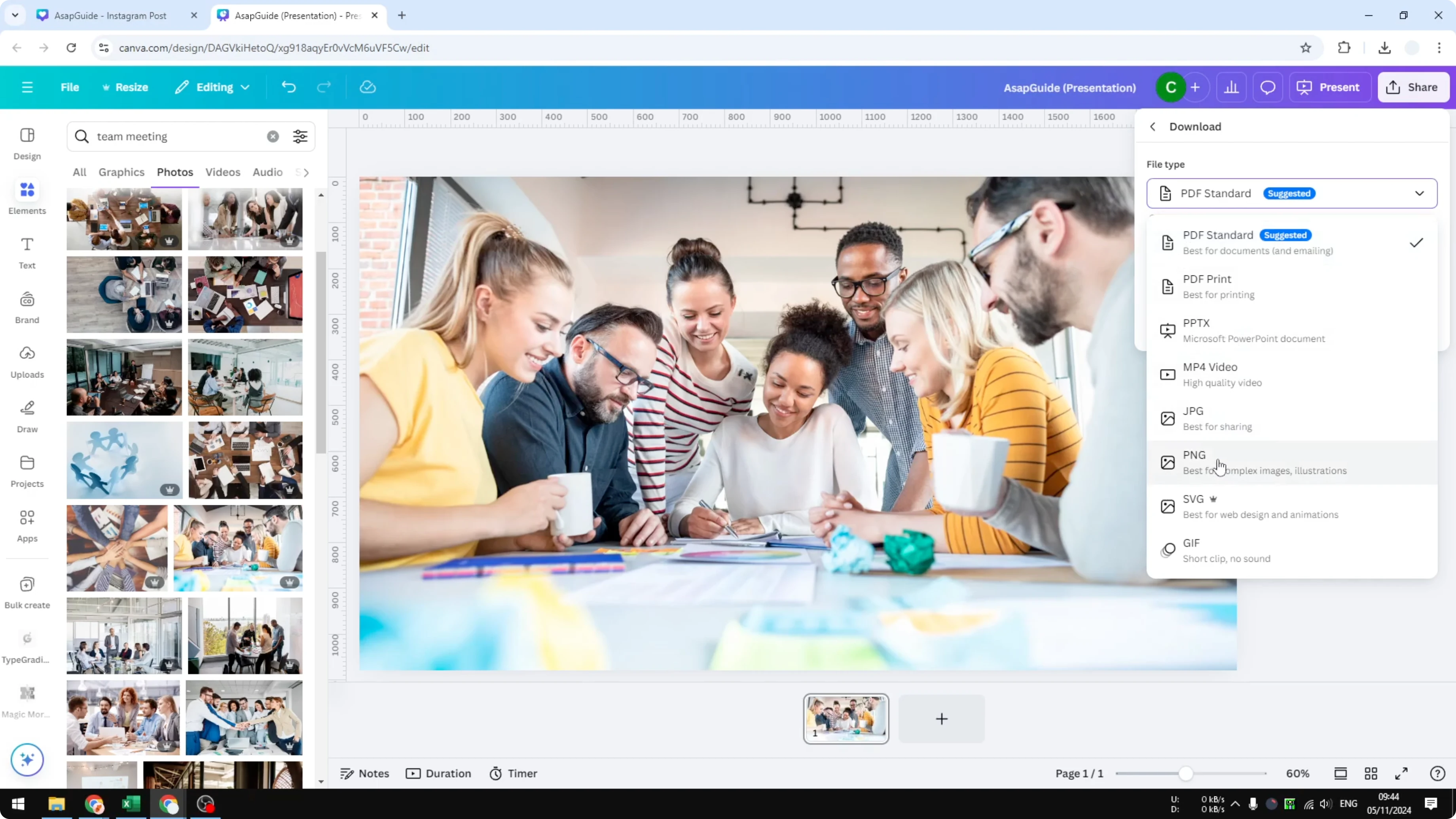 Screenshot from How to Download Stock Images From Canva at 77s