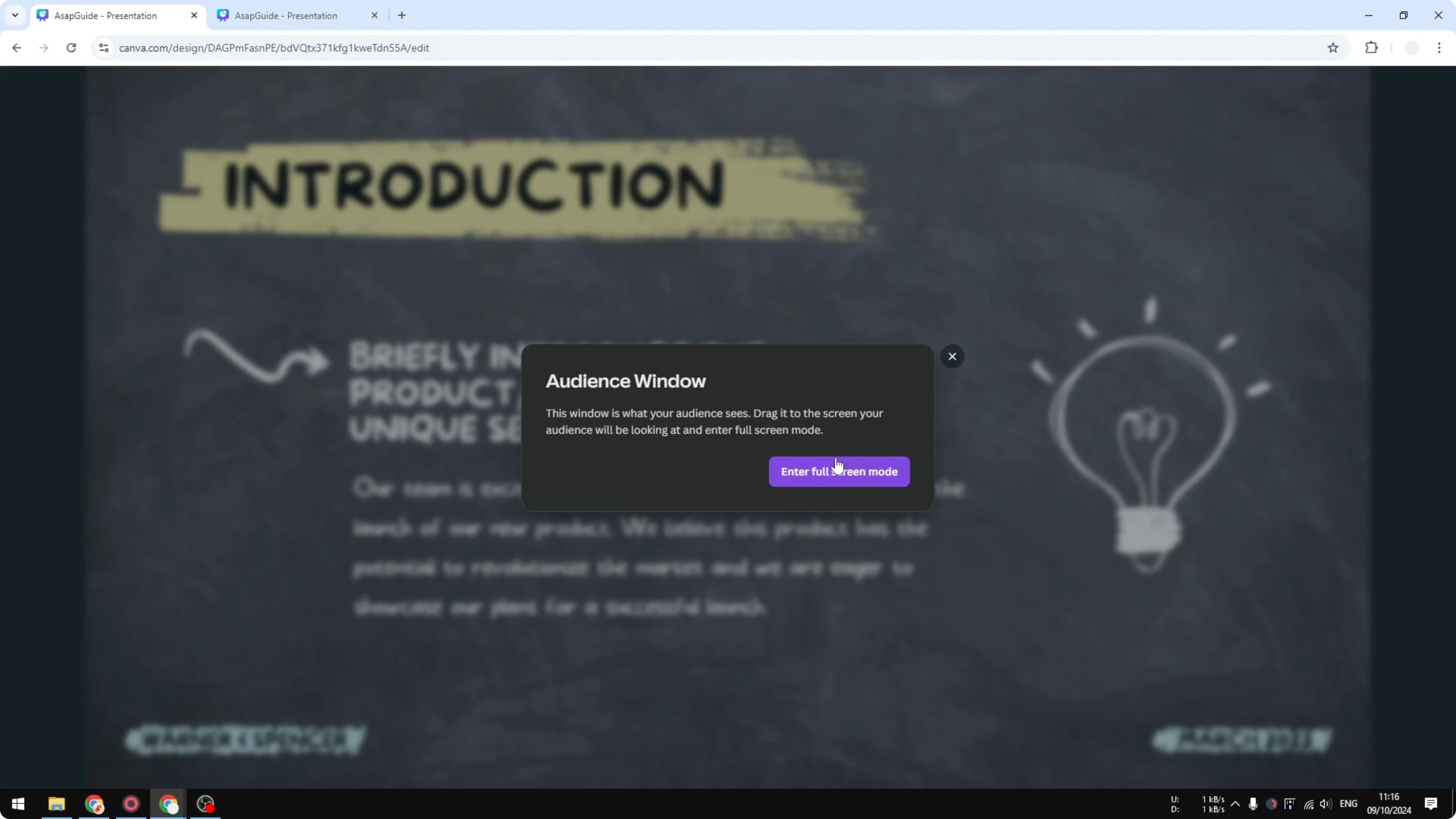 Screenshot from How to Draw Anotate While Presenting in Canva at 139s