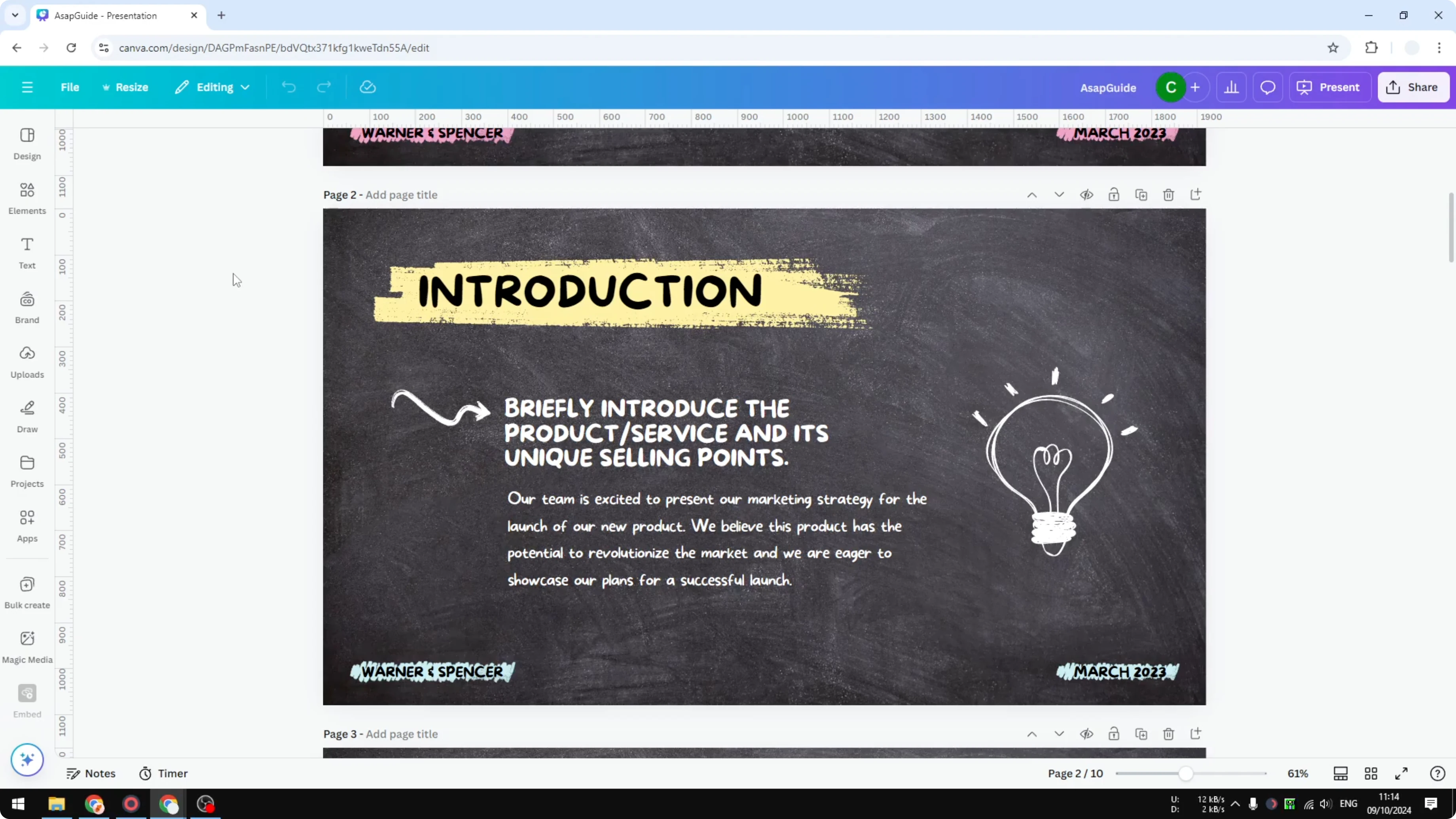 Screenshot from How to Draw Anotate While Presenting in Canva at 7s
