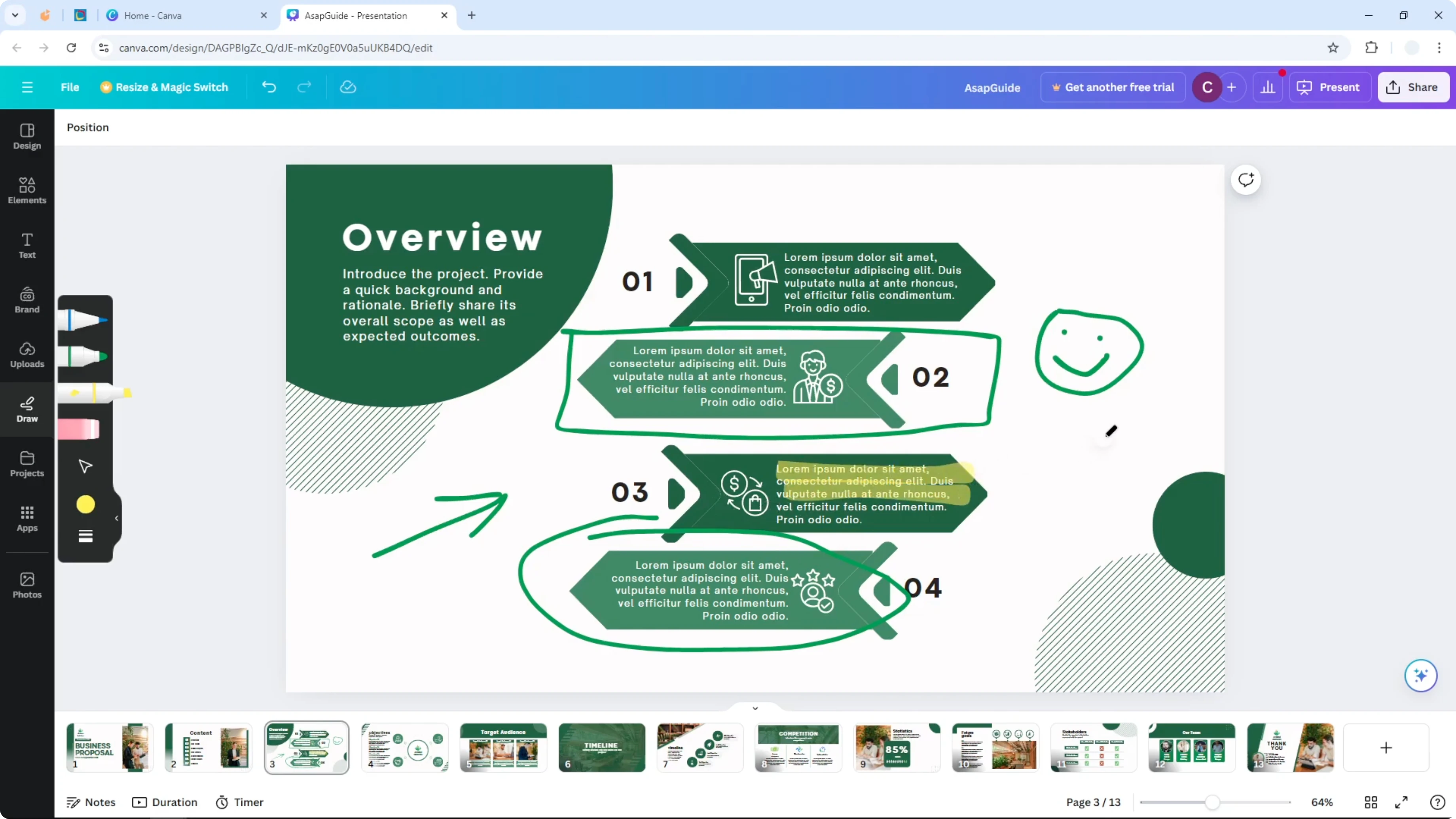 Screenshot from How to Draw on Canva Presentation at 115s