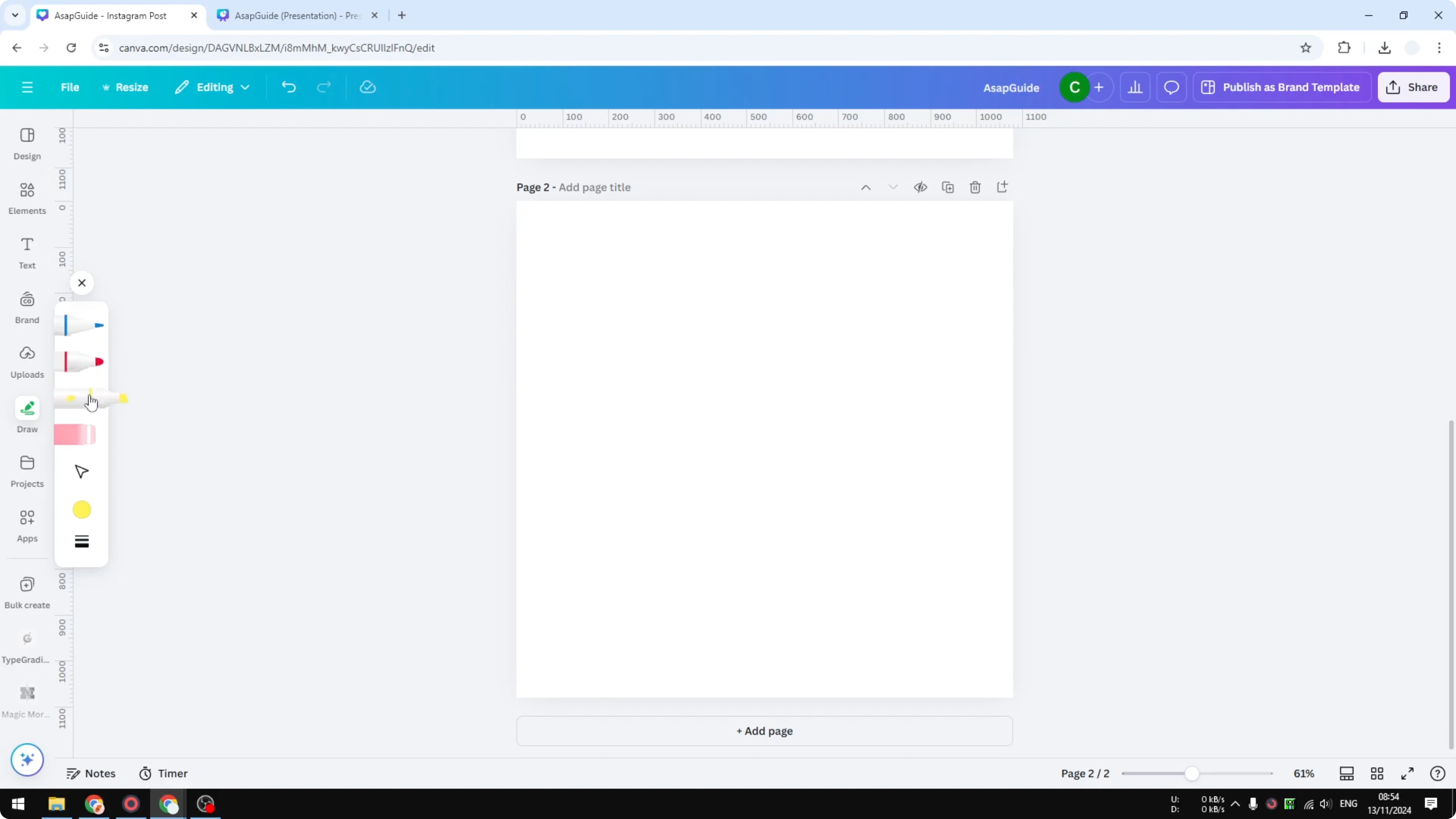 Screenshot from How to Draw Your Own Lines on Canva at 31s