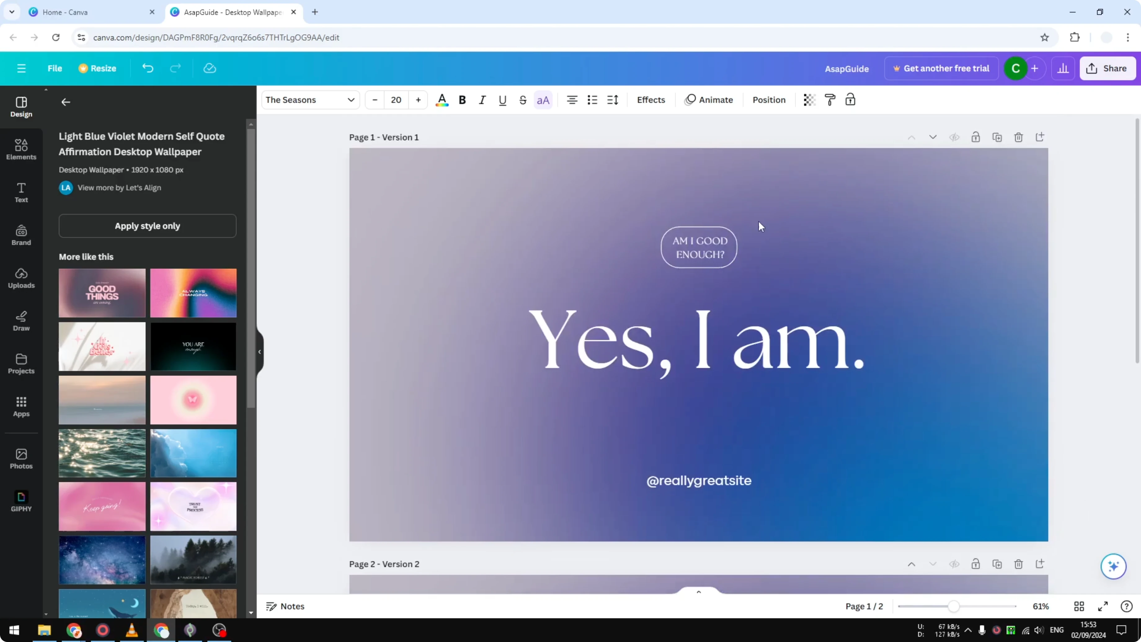 Screenshot from How To Duplicate Pages In Canva Tutorial at 79s