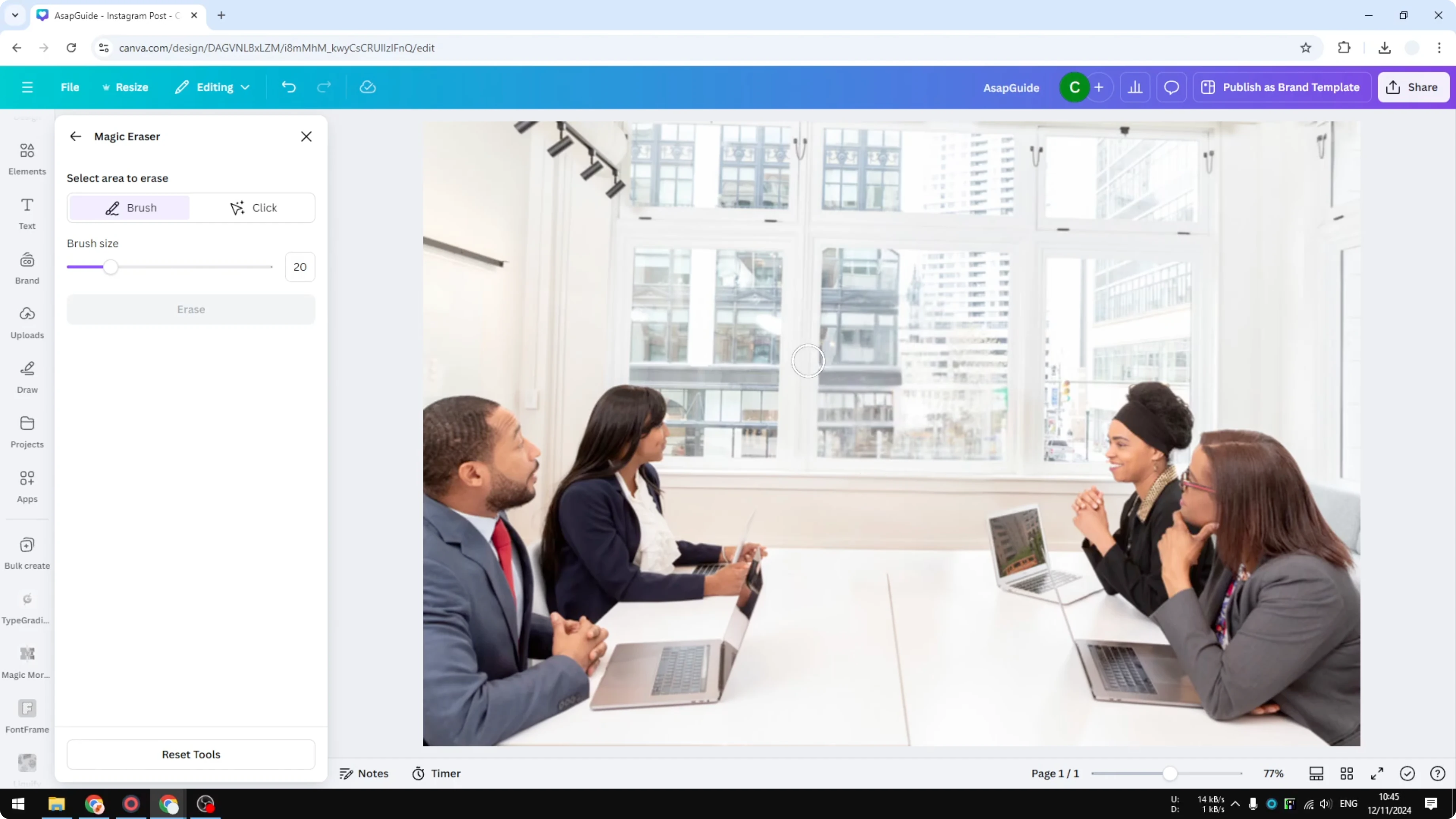 Screenshot from How to Erase Part of an Image in Canva at 151s
