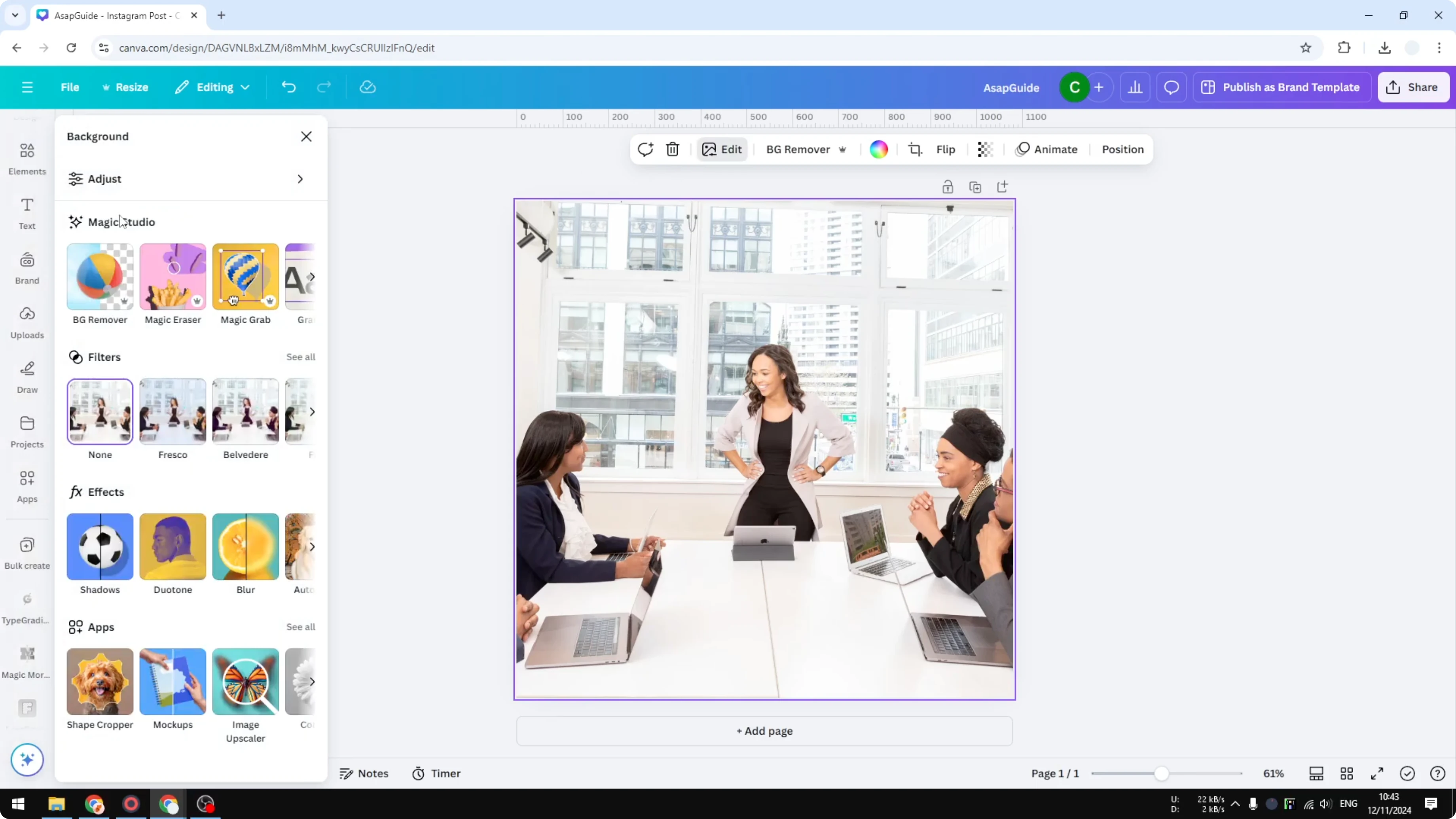 Screenshot from How to Erase Part of an Image in Canva at 31s