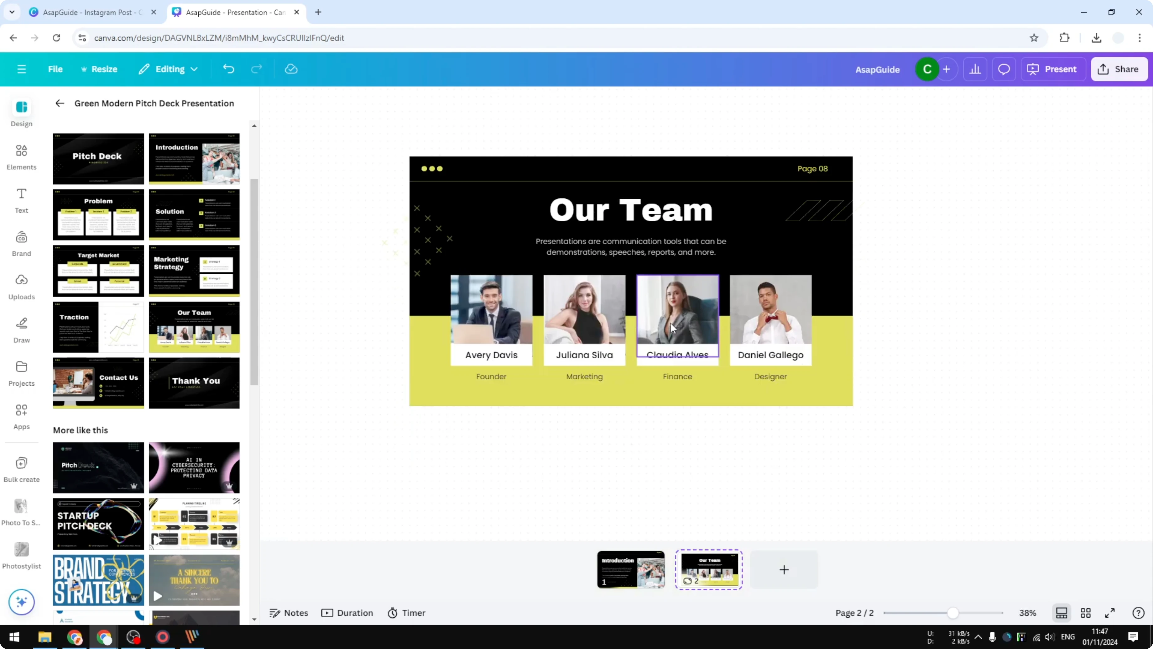 Screenshot from How to Expand Canva Slides to Canva Whiteboard at 74s