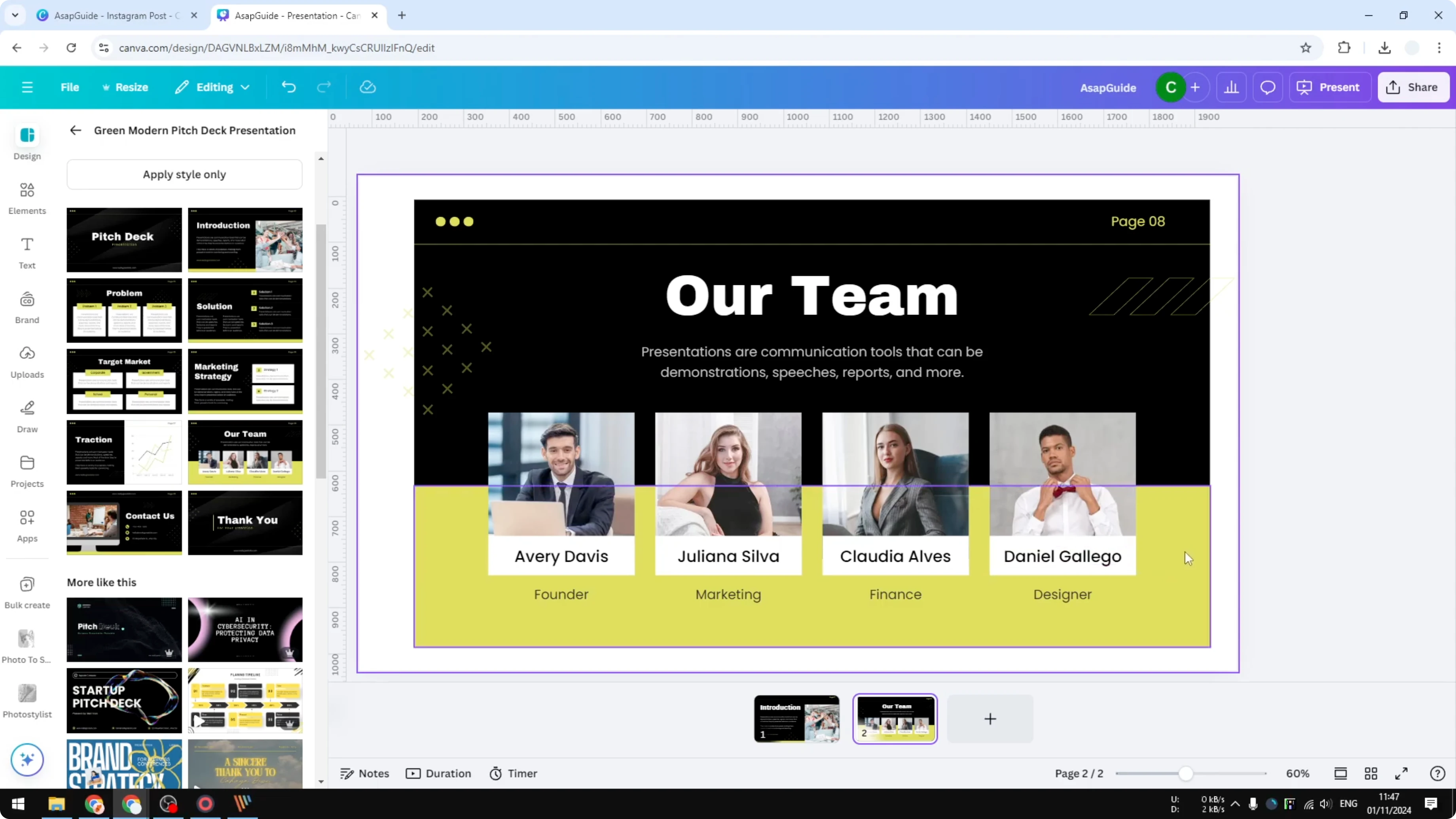 Screenshot from How to Expand Canva Slides to Canva Whiteboard at 83s