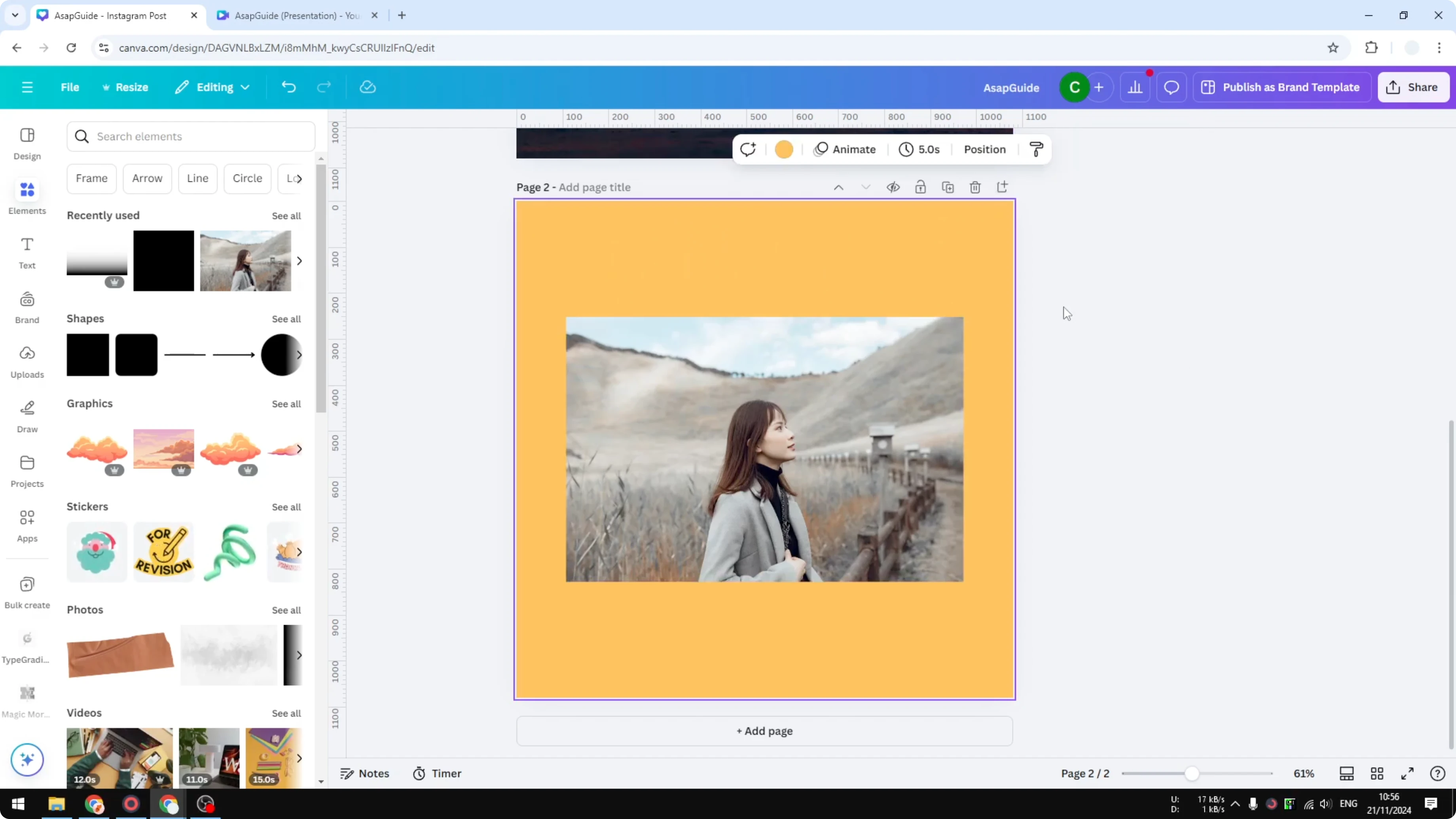Screenshot from How to Fade an Image in Canva at 45s