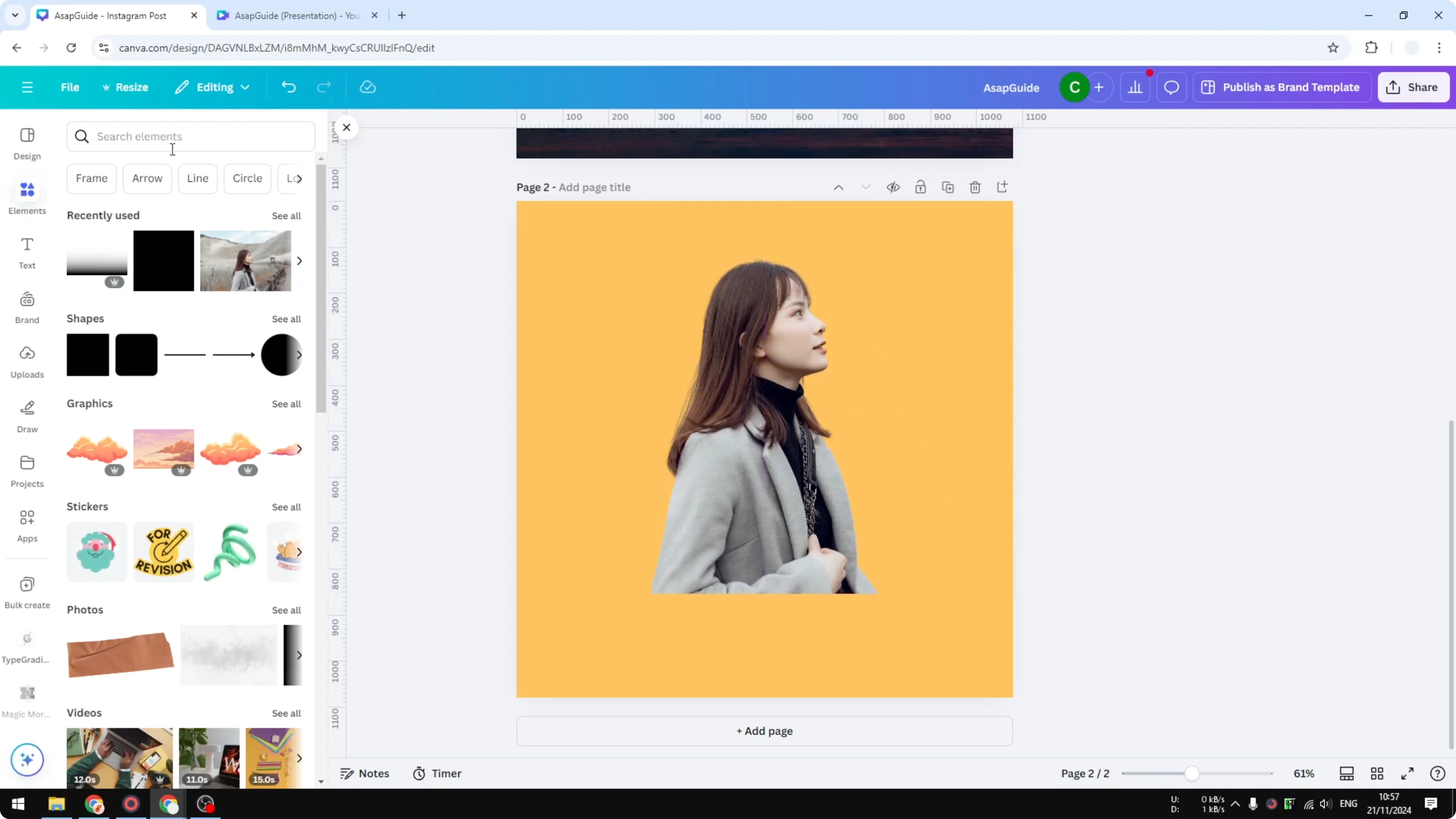 Screenshot from How to Fade an Image in Canva at 73s