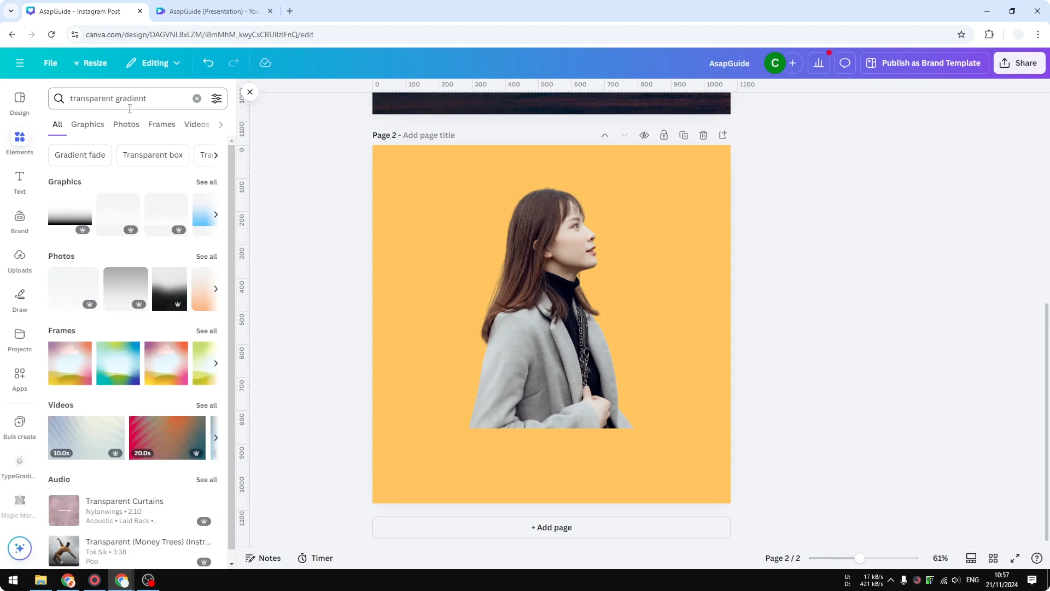 Screenshot from How to Fade an Image in Canva at 79s
