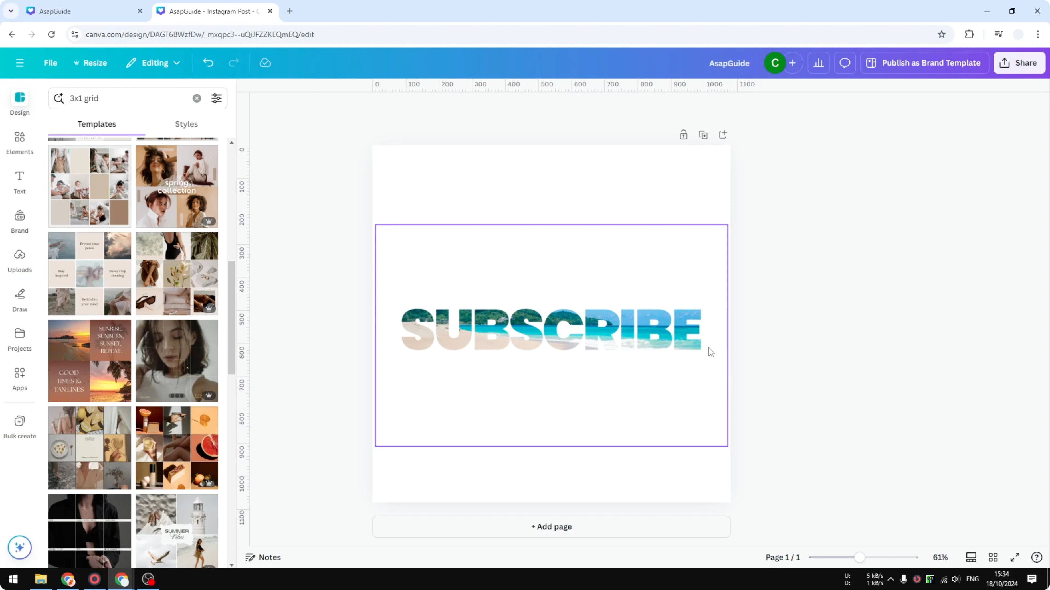 Screenshot from How to Fill Text with a Photo in Canva at 12s