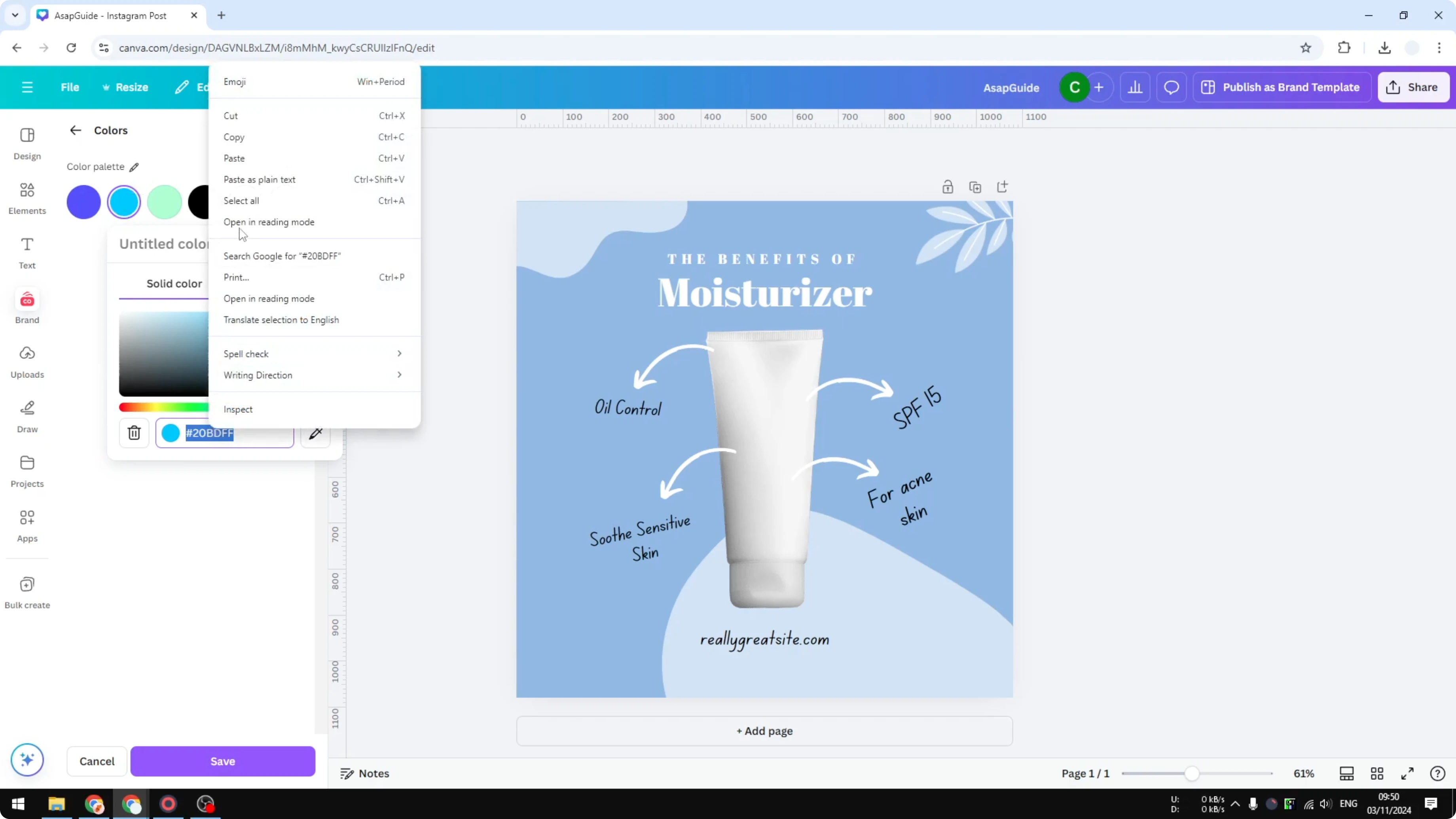Screenshot from How to Find Photos in Canva with Your Exact Brand Colors at 51s
