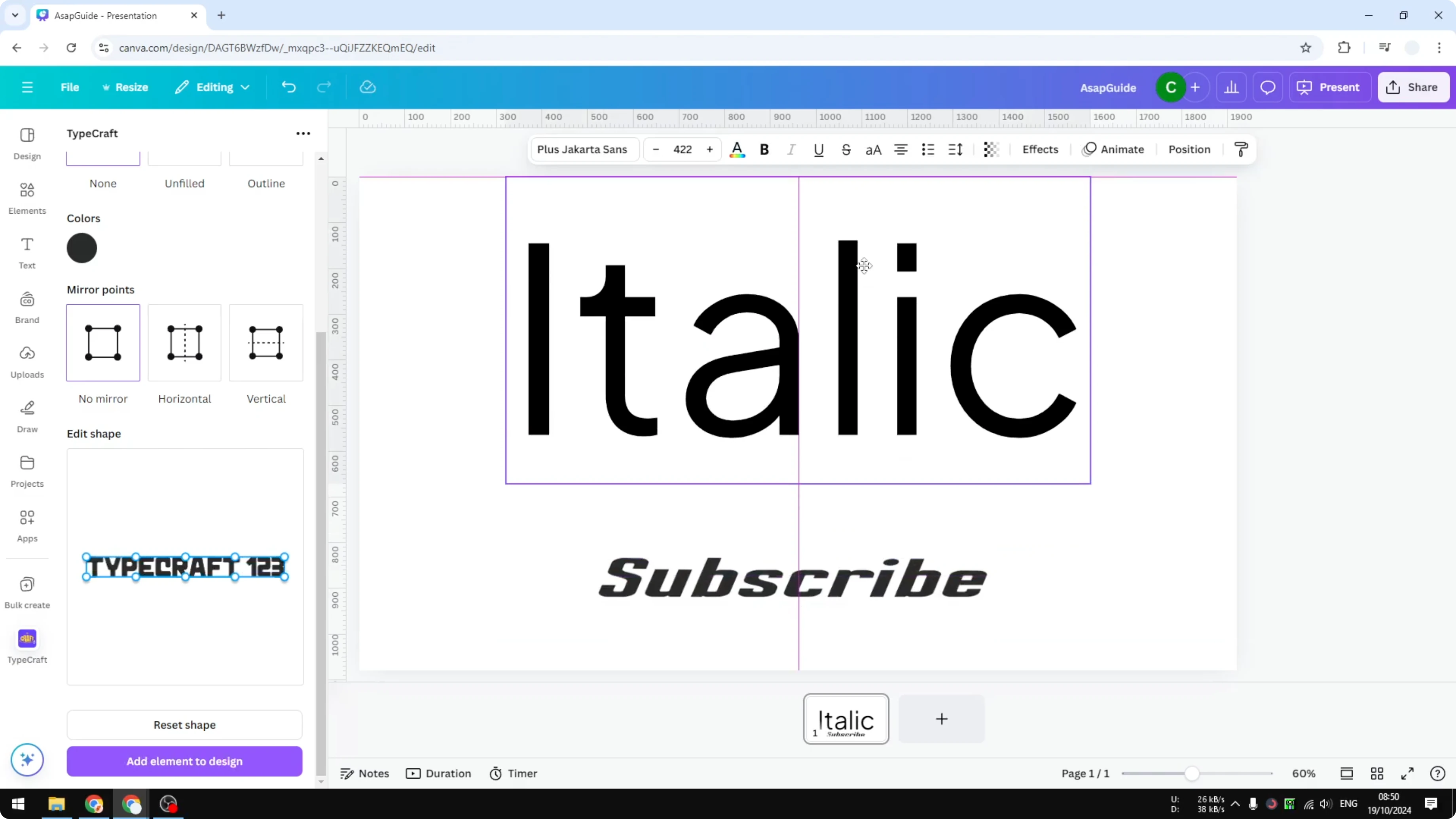 Screenshot from How to Fix If Can't Italicize Text in Canva at 151s