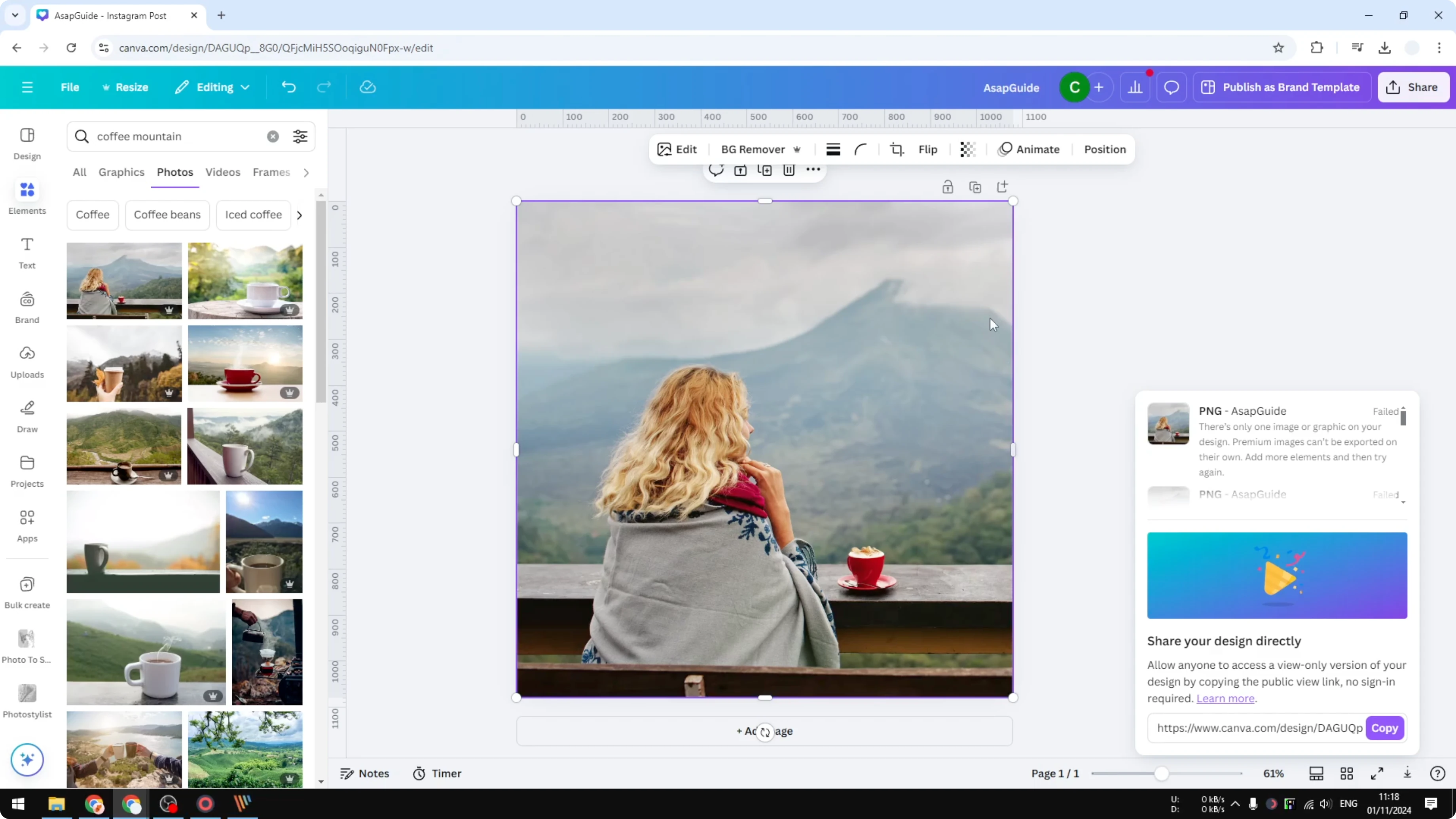 Screenshot from How to Fix Canva Can't Download One Premium Image at 71s