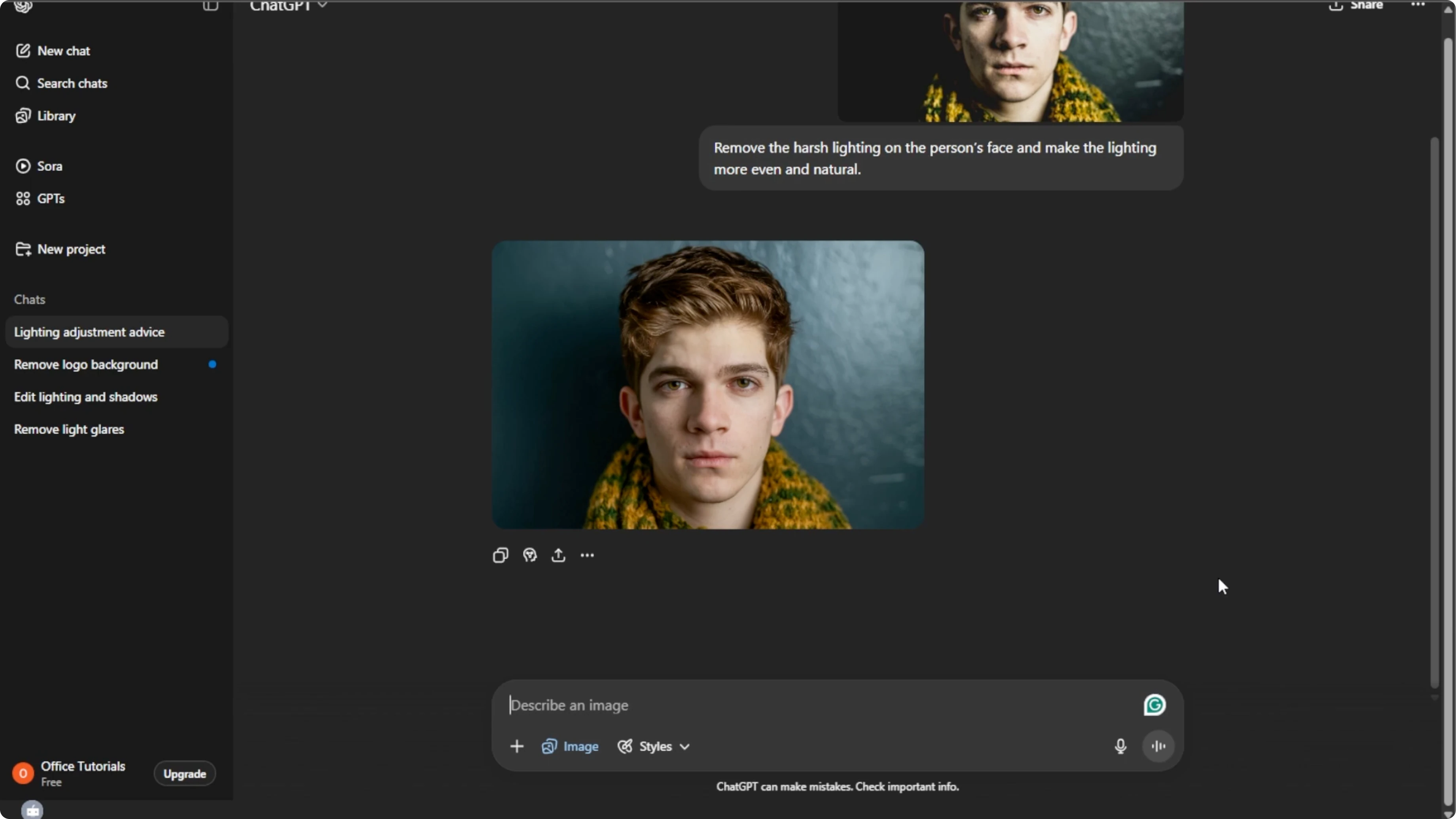 Screenshot from How to Balance Exposure and Soften Harsh Facial Shadows with AI? at 90s