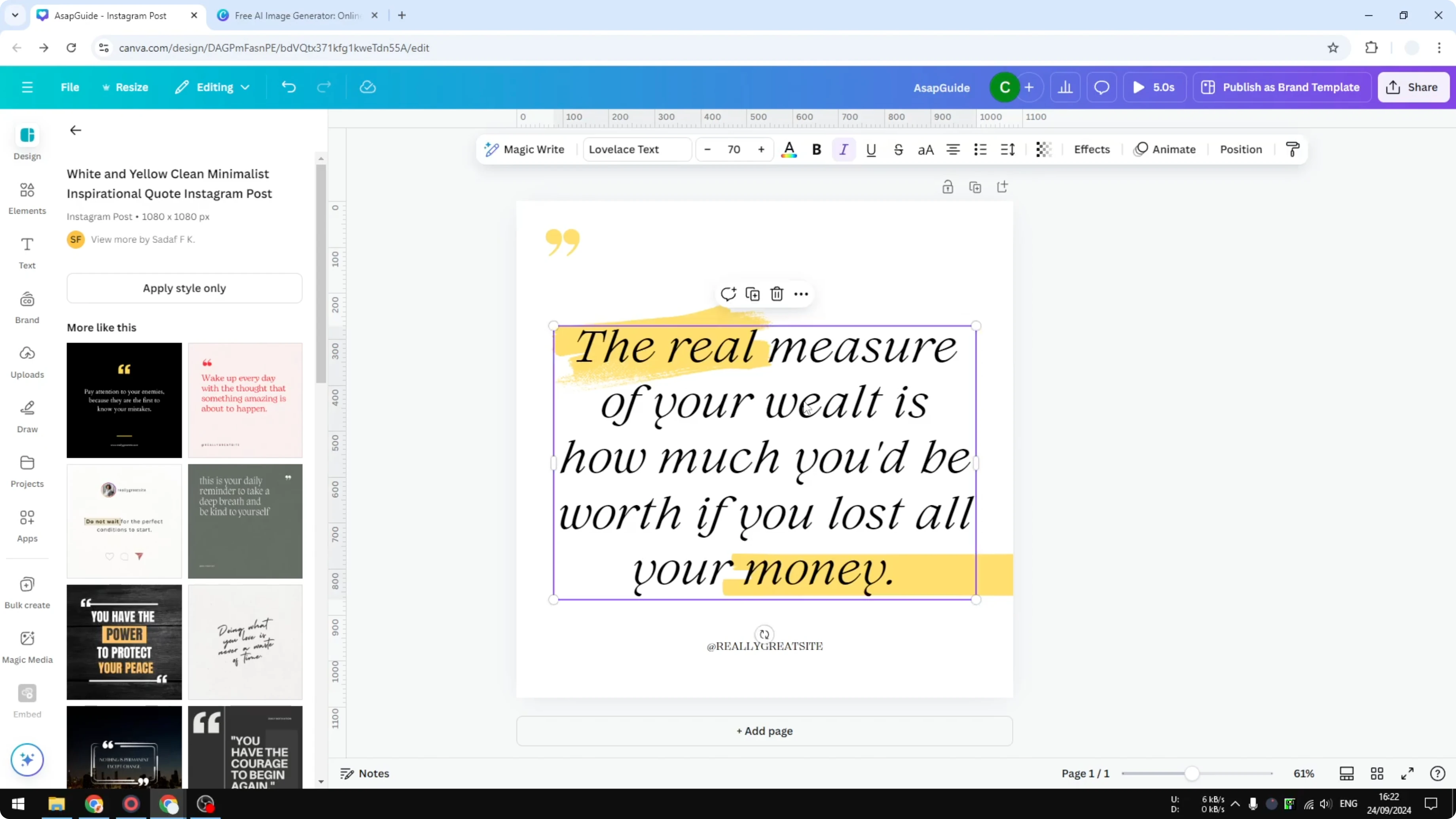 Screenshot from How to Fix Spelling in Canva Magic Write at 26s