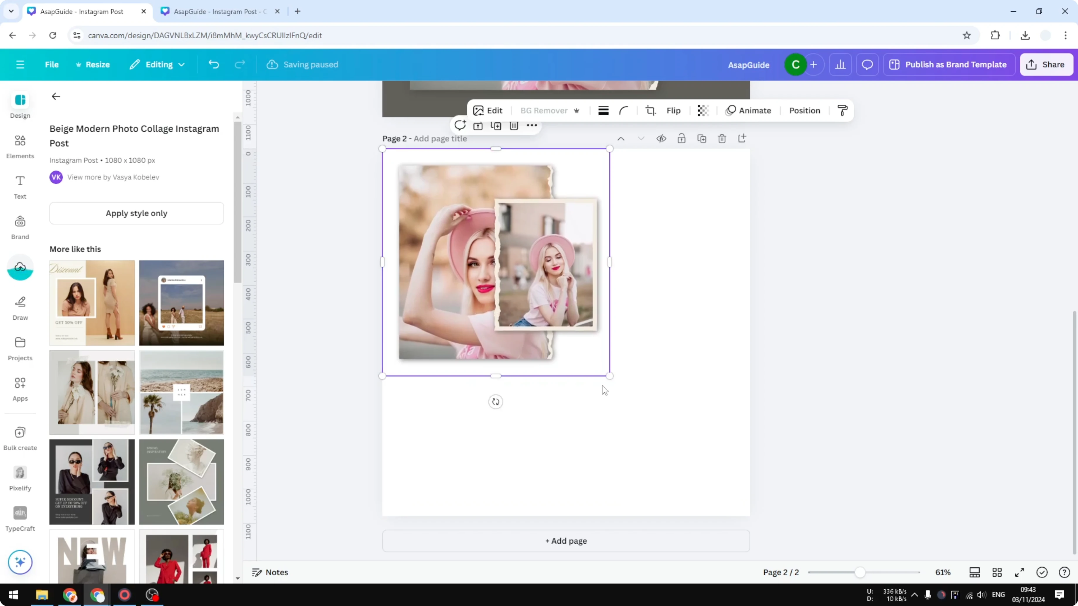 Screenshot from How to Flatten an Image in Canva at 105s