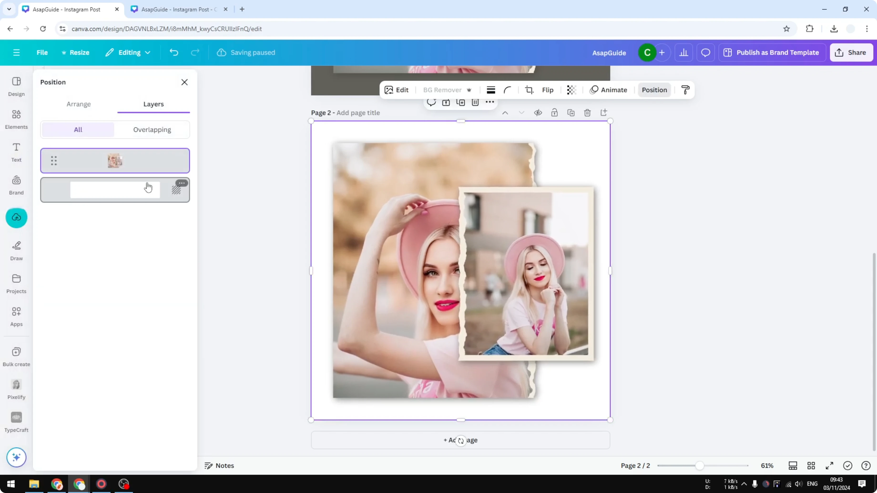 Screenshot from How to Flatten an Image in Canva at 110s