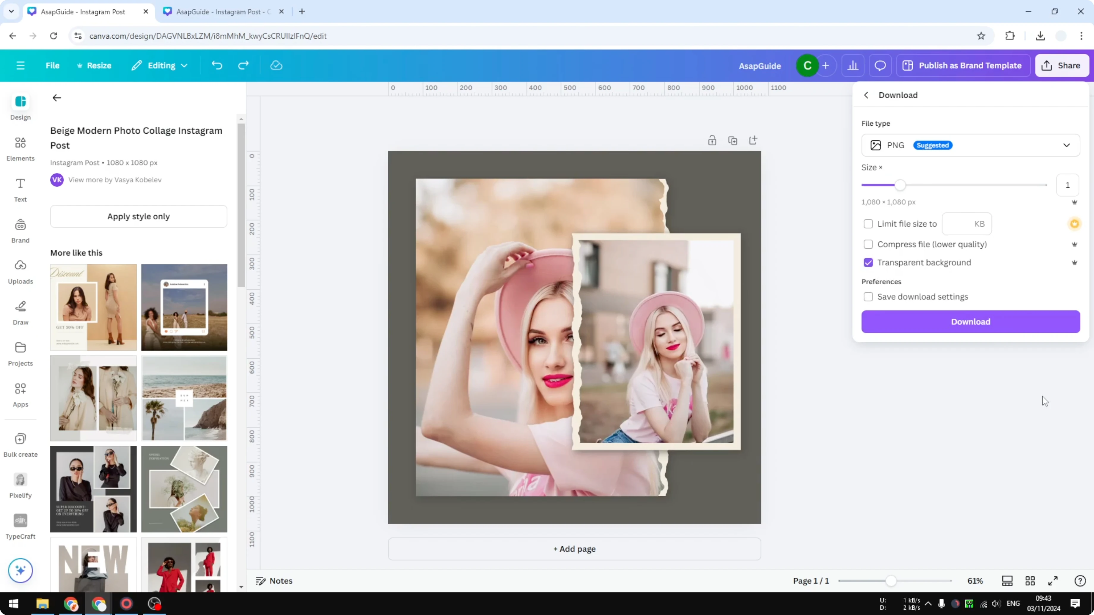 Screenshot from How to Flatten an Image in Canva at 85s