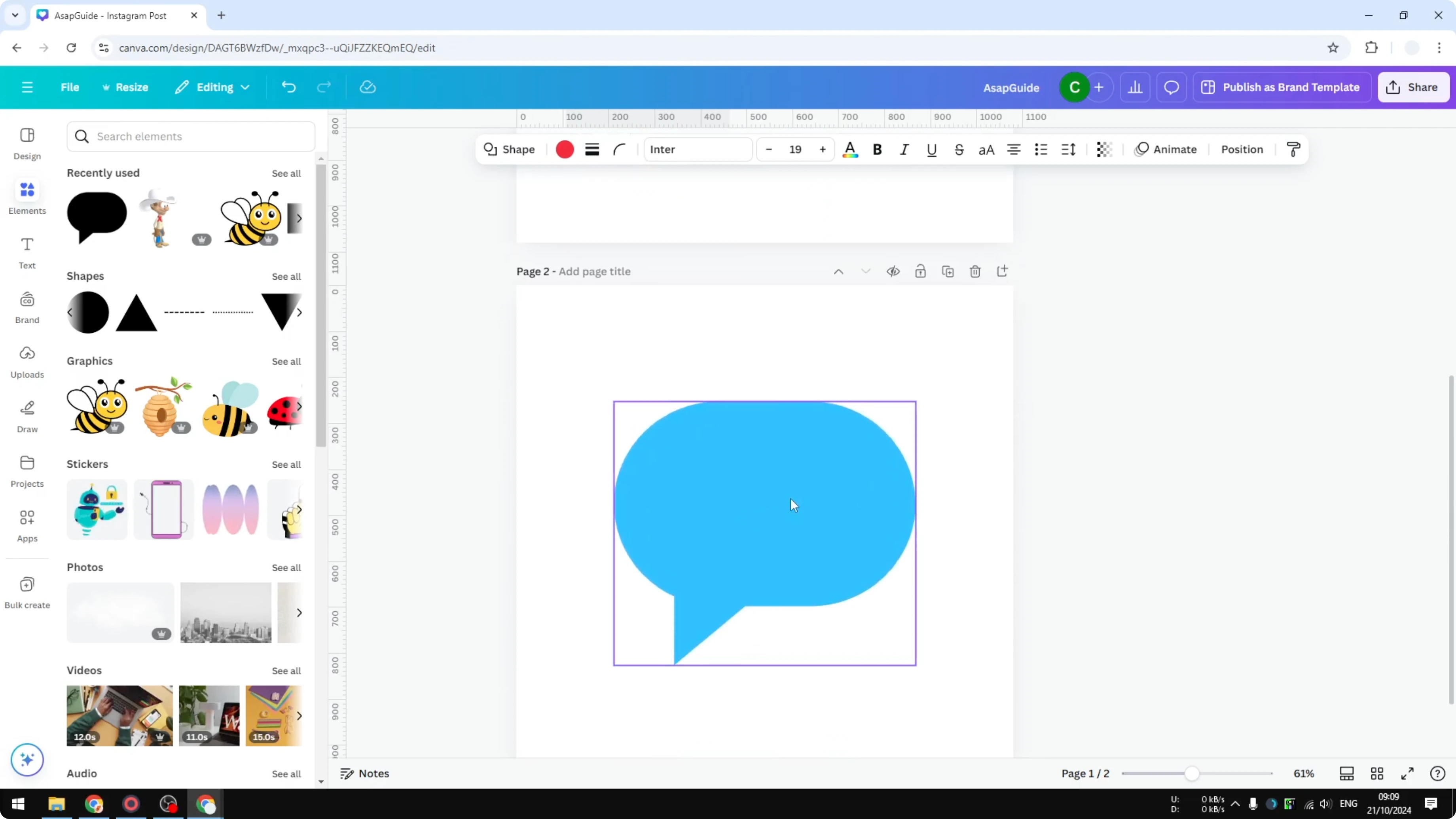 Screenshot from How to Flip Basic Shapes in Canva at 93s