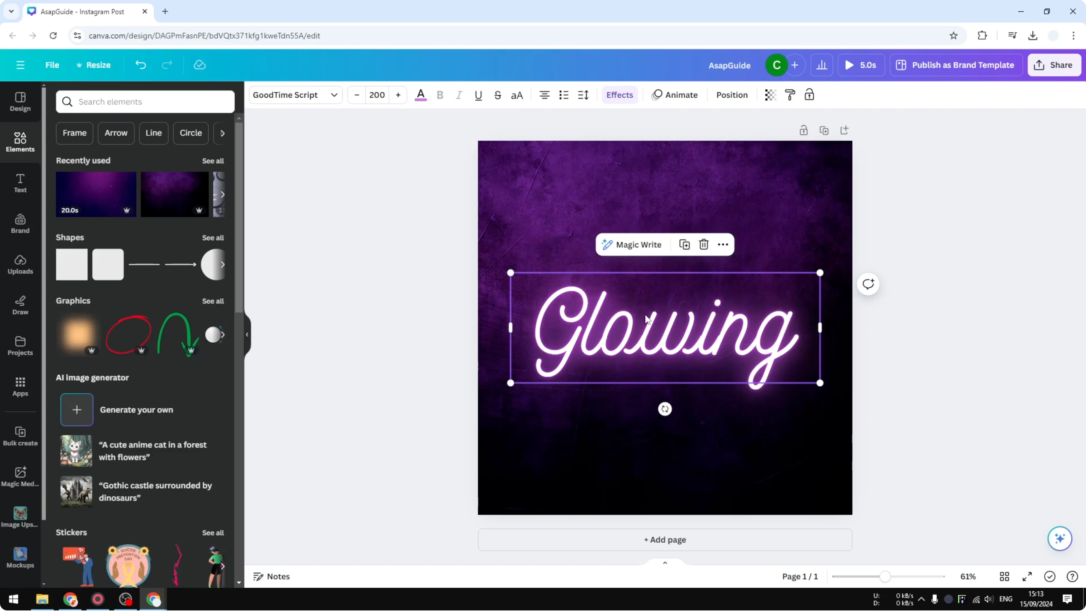Screenshot from How to Flip Text In Canva at 49s